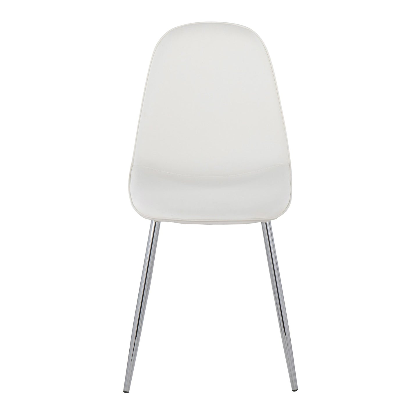 Majestic Office Furniture Contemporary Chair in Natural Wood Metal and Beige Fabric - Set of 2