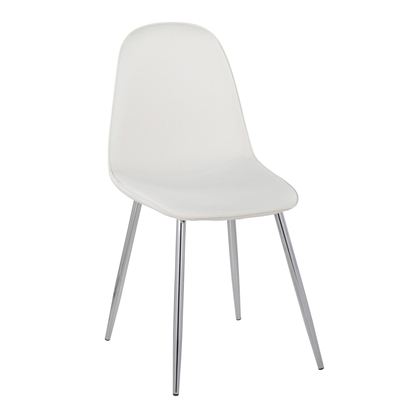 Majestic Office Furniture Contemporary Chair in Natural Wood Metal and Beige Fabric - Set of 2