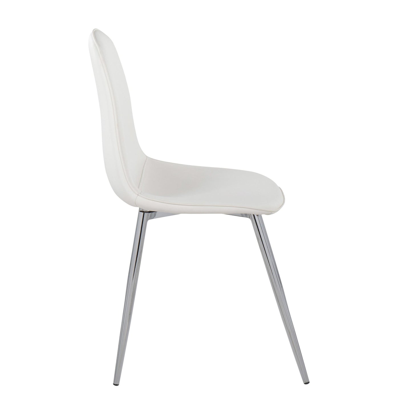 Majestic Office Furniture Contemporary Chair in Natural Wood Metal and Beige Fabric - Set of 2