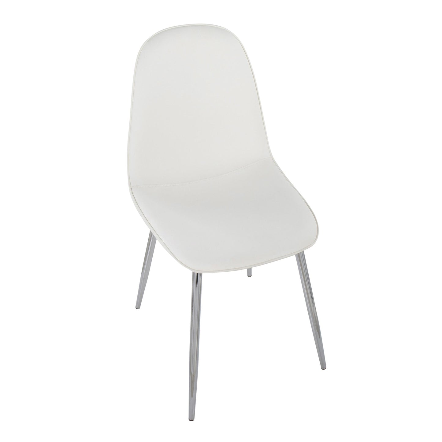 Majestic Office Furniture Contemporary Chair in Natural Wood Metal and Beige Fabric - Set of 2