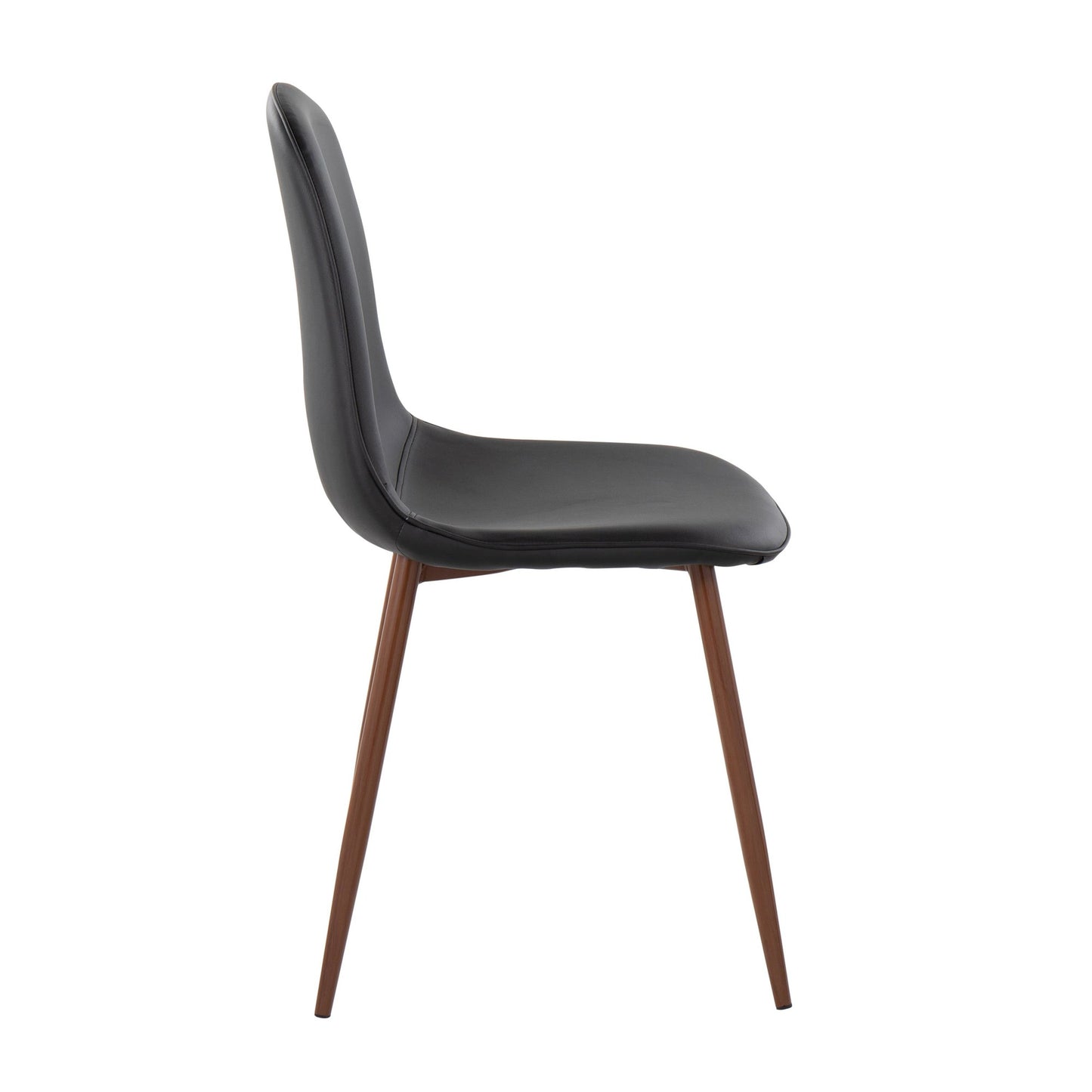 Majestic Office Furniture Contemporary Chair in Natural Wood Metal and Beige Fabric - Set of 2
