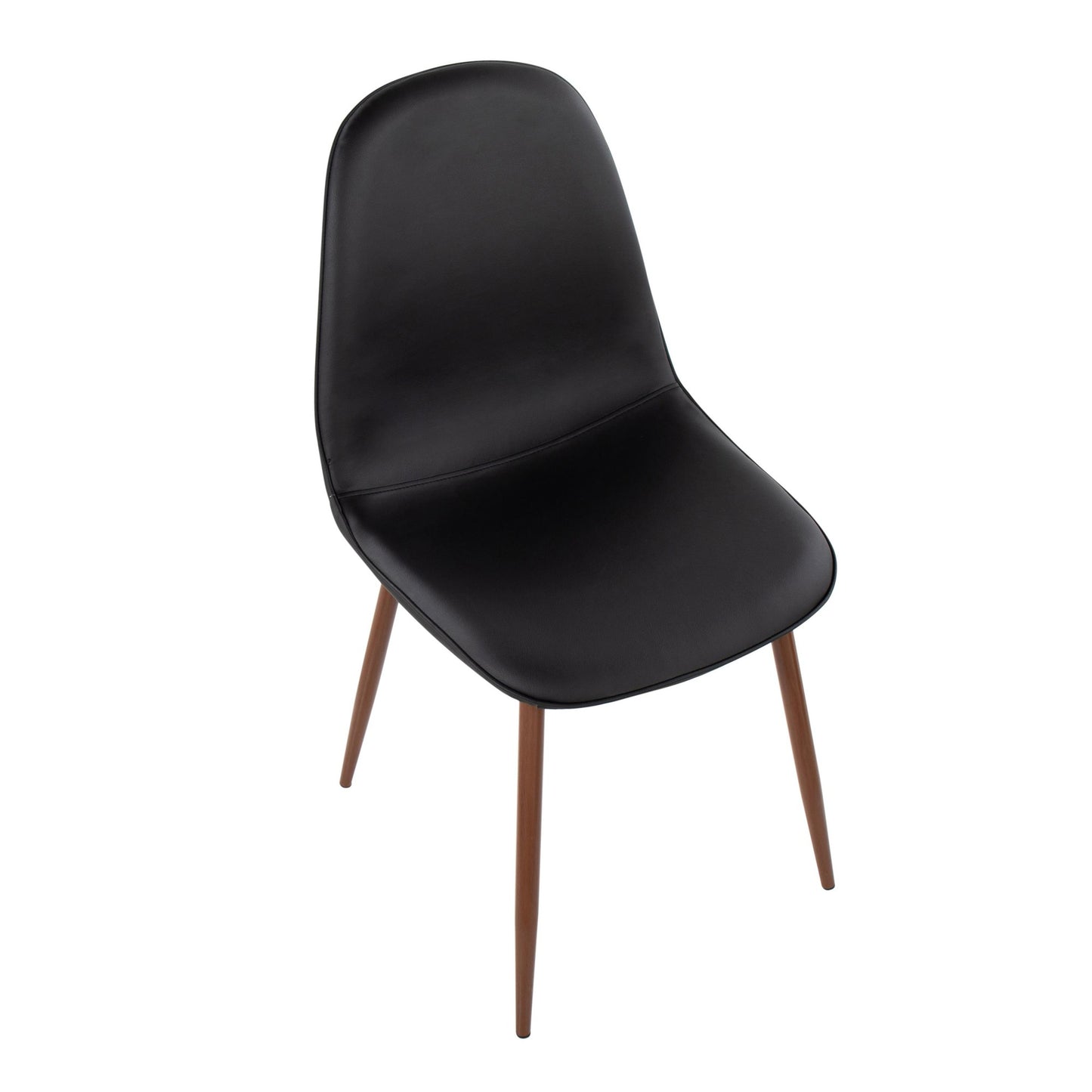 Majestic Office Furniture Contemporary Chair in Natural Wood Metal and Beige Fabric - Set of 2
