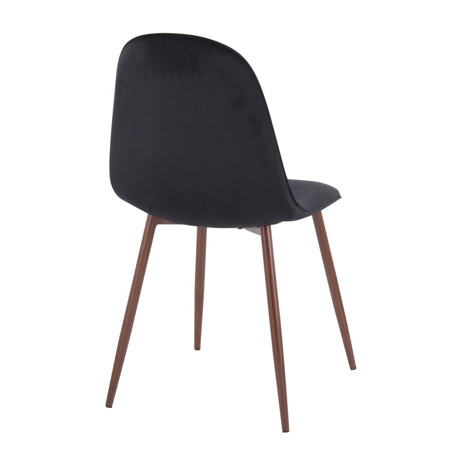 Majestic Office Furniture Contemporary Chair in Natural Wood Metal and Beige Fabric - Set of 2