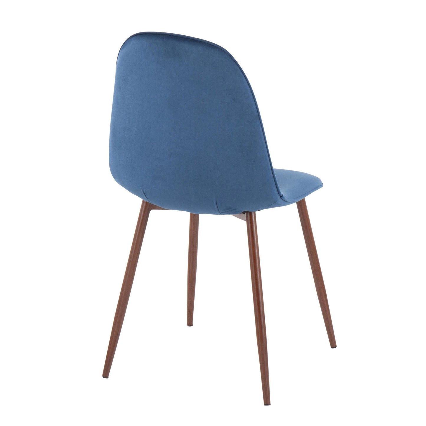 Majestic Office Furniture Contemporary Chair in Natural Wood Metal and Beige Fabric - Set of 2