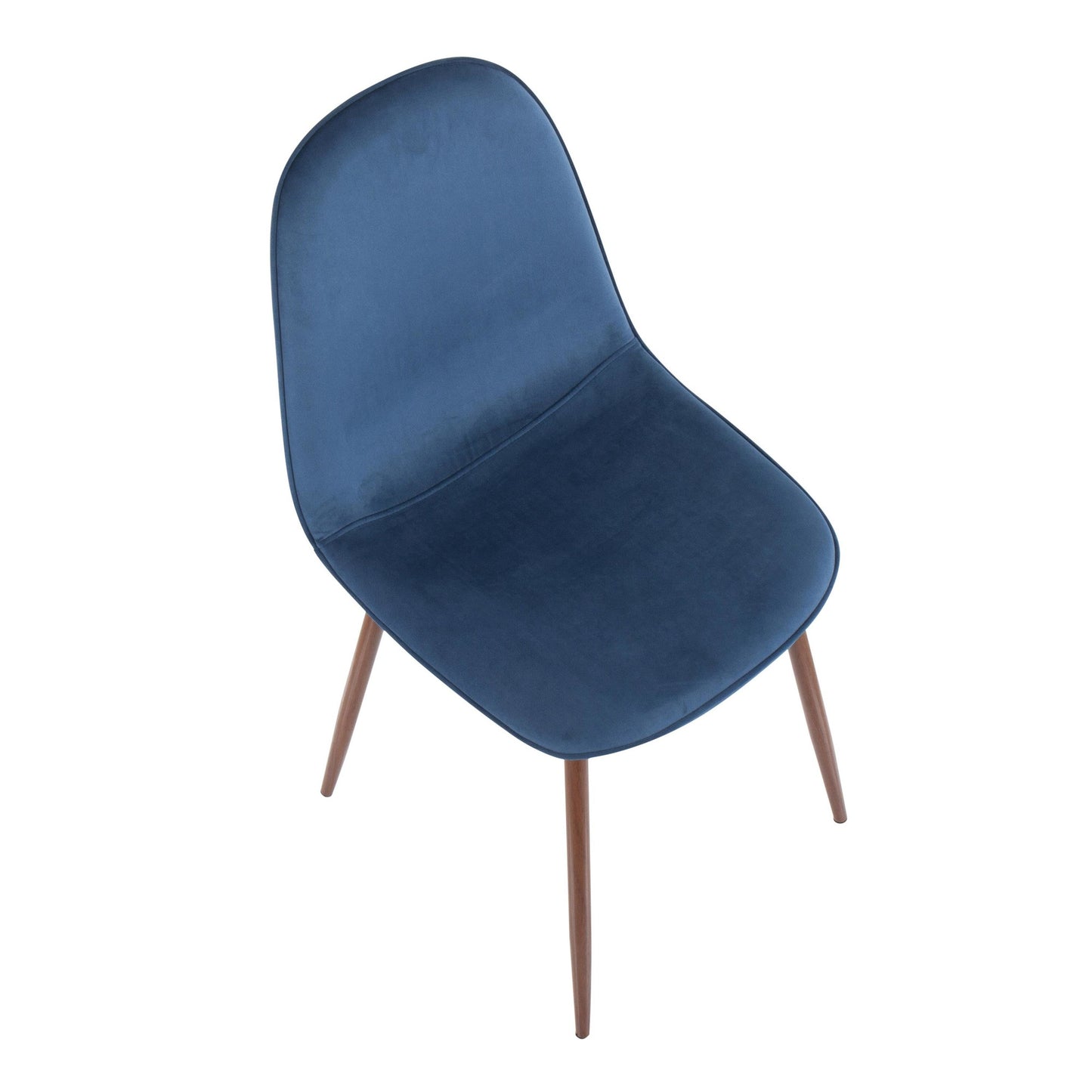 Majestic Office Furniture Contemporary Chair in Natural Wood Metal and Beige Fabric - Set of 2