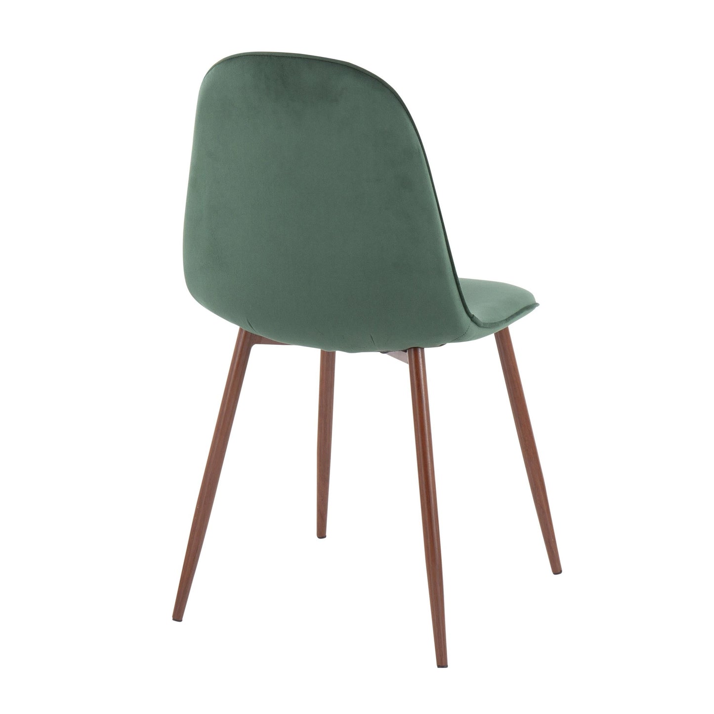 Majestic Office Furniture Contemporary Chair in Natural Wood Metal and Beige Fabric - Set of 2