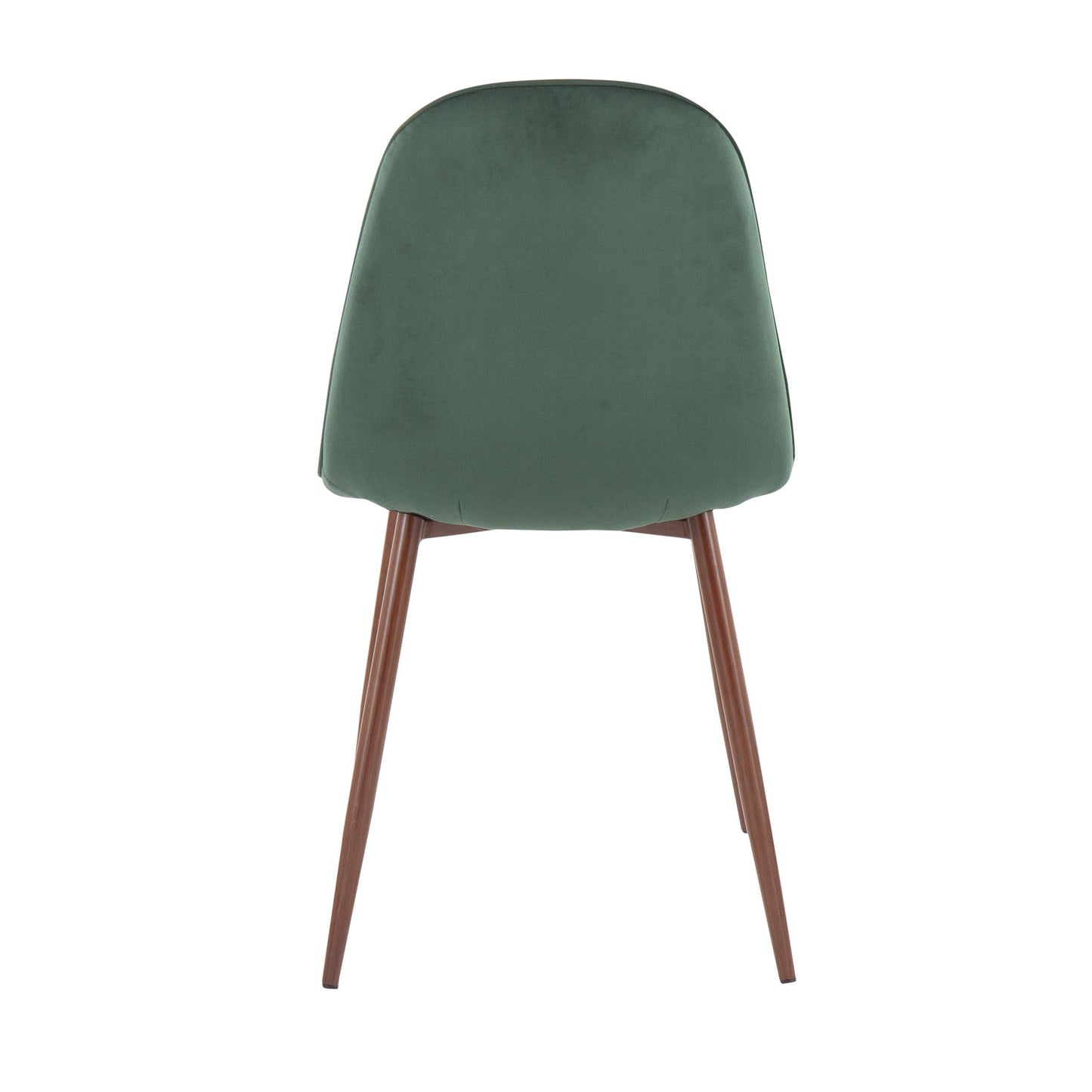 Majestic Office Furniture Contemporary Chair in Natural Wood Metal and Beige Fabric - Set of 2