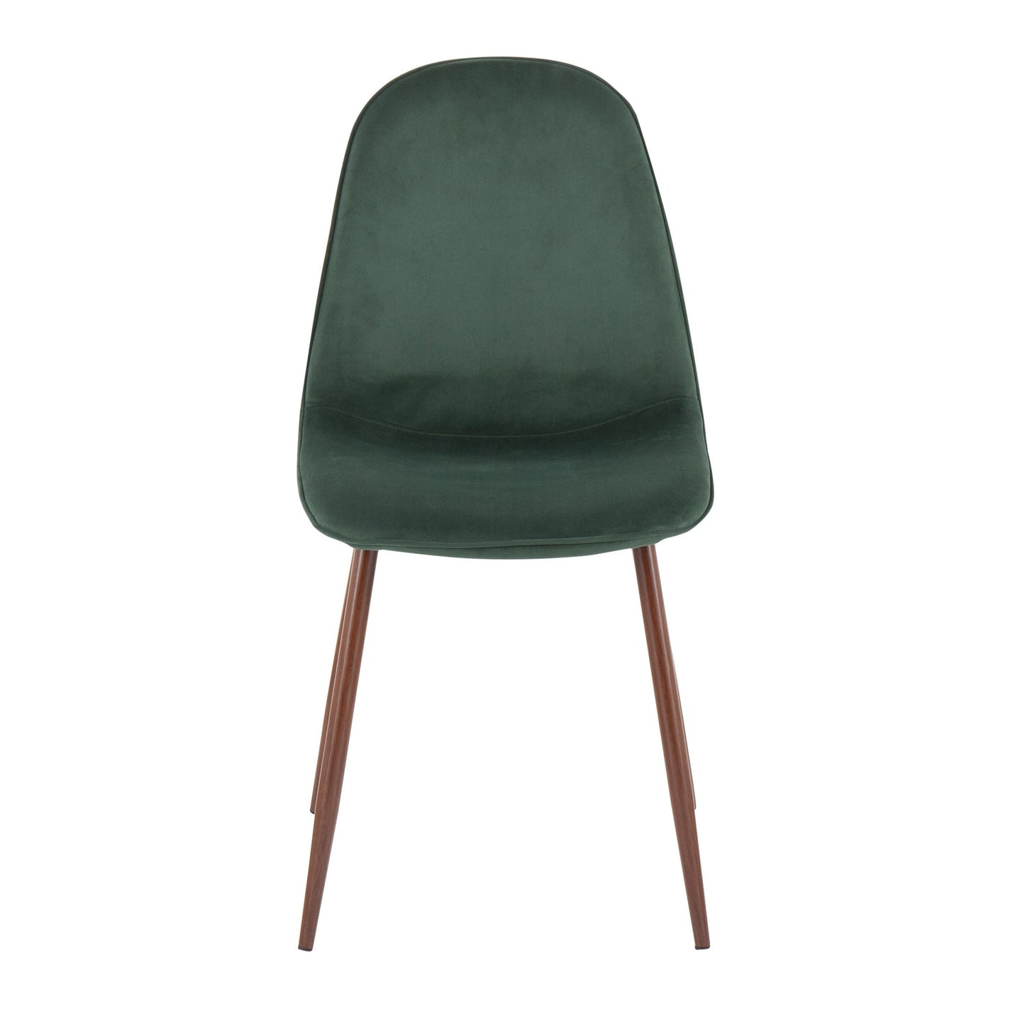 Majestic Office Furniture Contemporary Chair in Natural Wood Metal and Beige Fabric - Set of 2