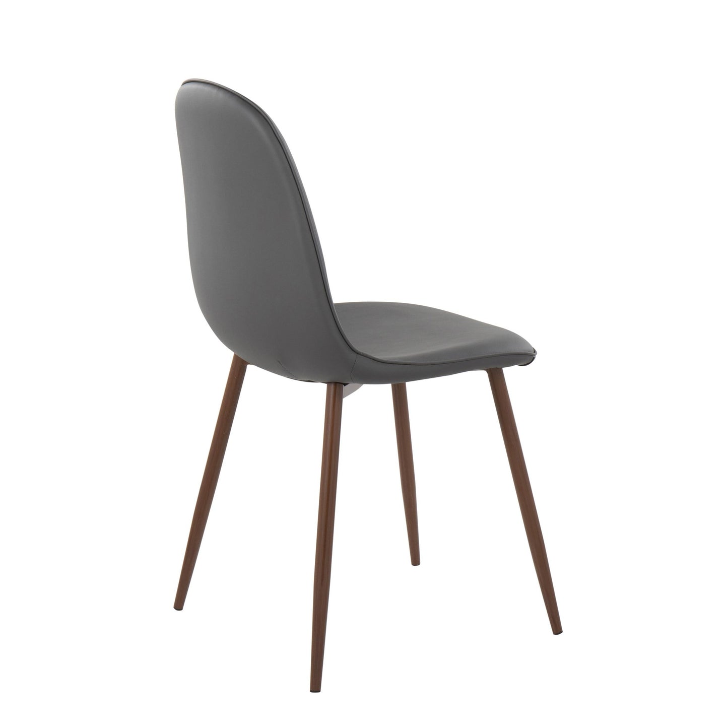 Majestic Office Furniture Contemporary Chair in Natural Wood Metal and Beige Fabric - Set of 2