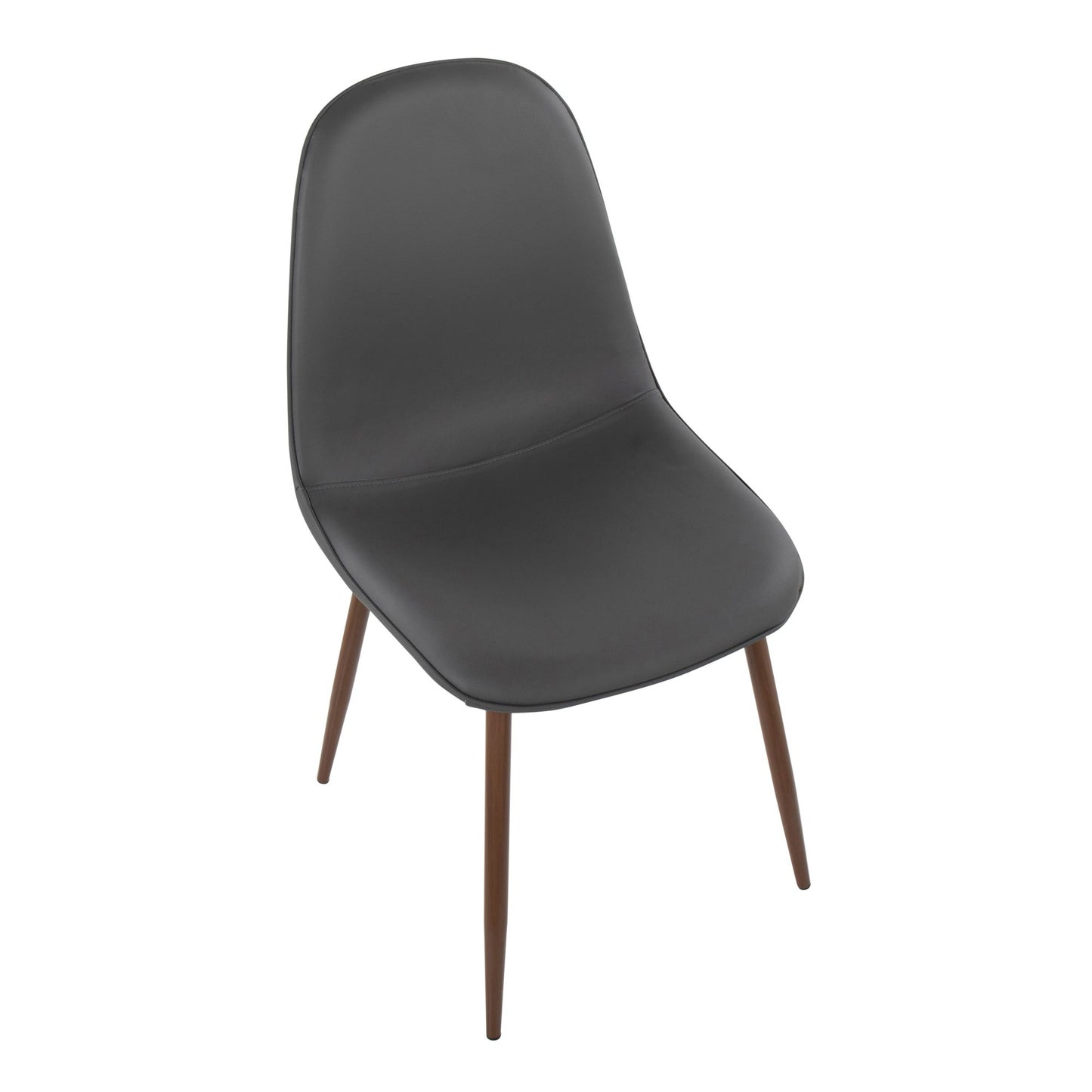 Majestic Office Furniture Contemporary Chair in Natural Wood Metal and Beige Fabric - Set of 2