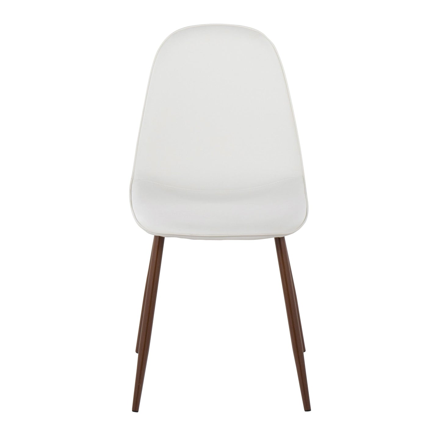 Majestic Office Furniture Contemporary Chair in Natural Wood Metal and Beige Fabric - Set of 2