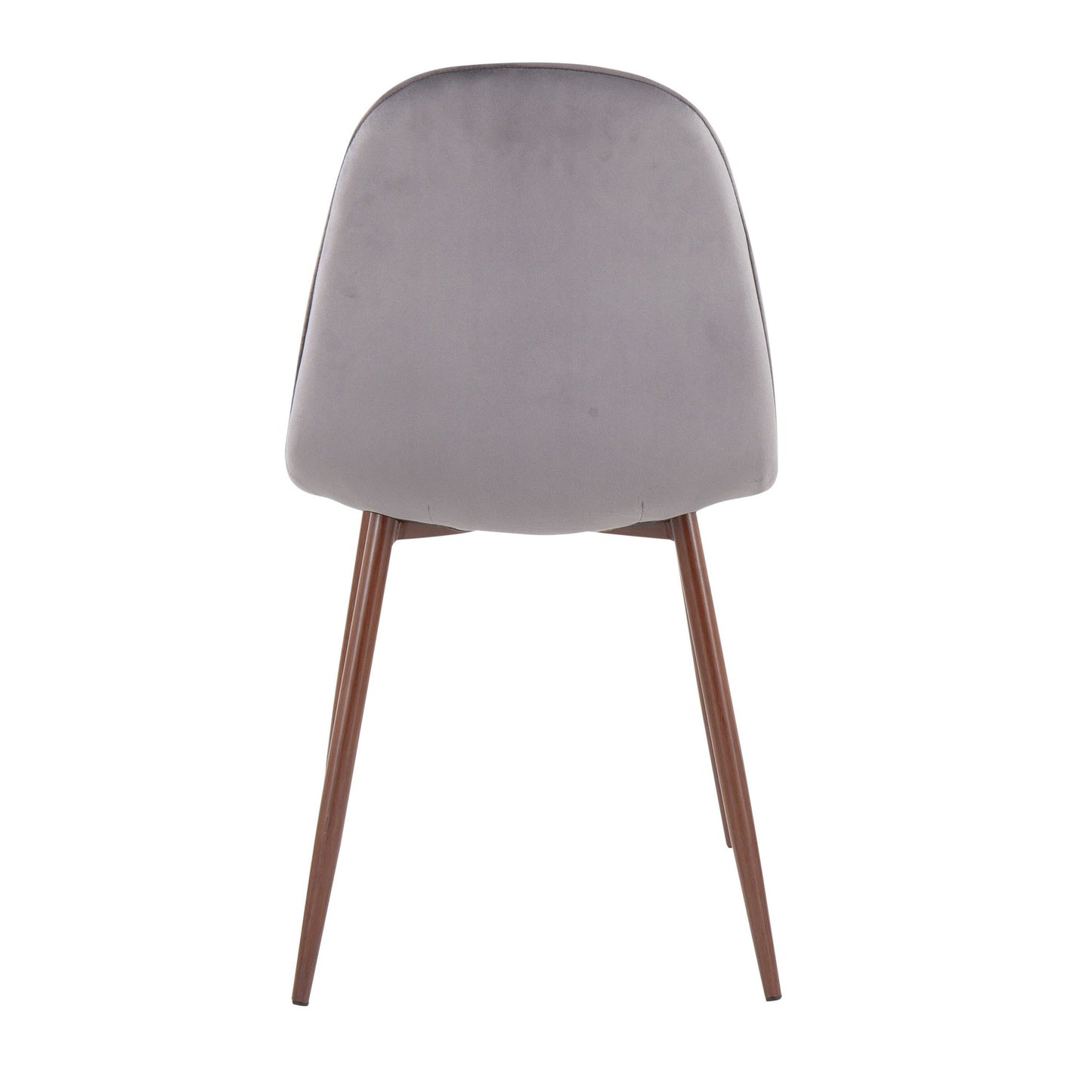 Majestic Office Furniture Contemporary Chair in Natural Wood Metal and Beige Fabric - Set of 2