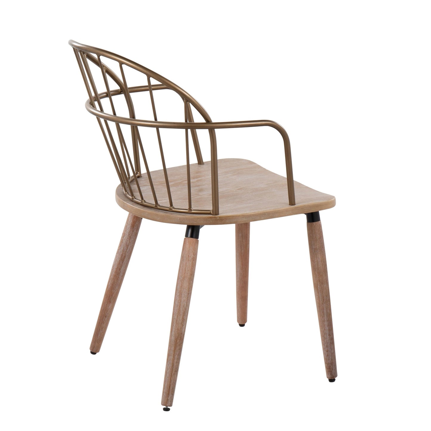 Majestic Office Furniture Industrial Chair in Dark Walnut Wood and Black Metal