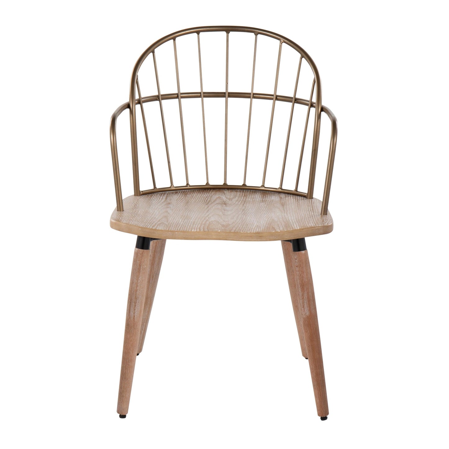 Majestic Office Furniture Industrial Chair in Dark Walnut Wood and Black Metal