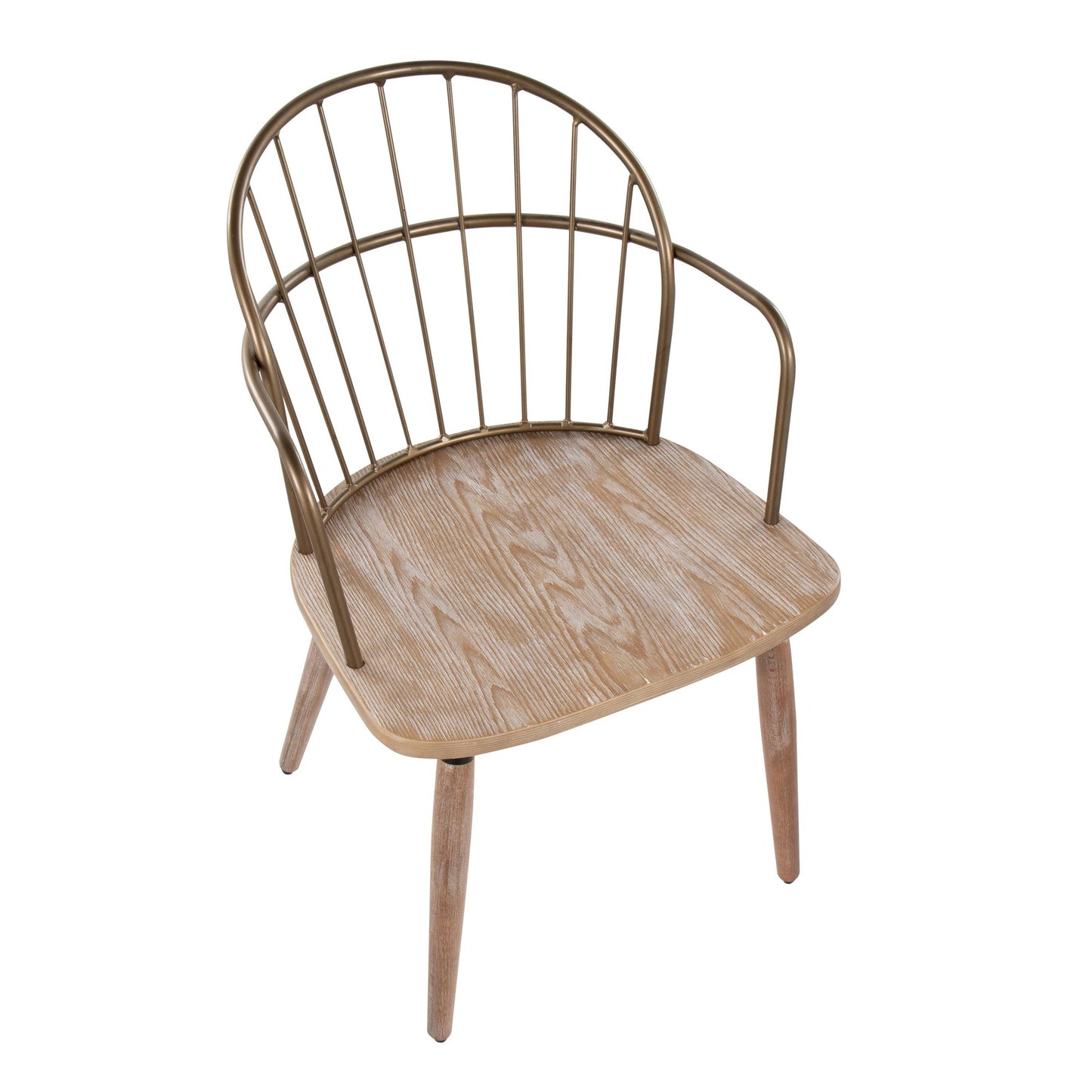 Majestic Office Furniture Industrial Chair in Dark Walnut Wood and Black Metal