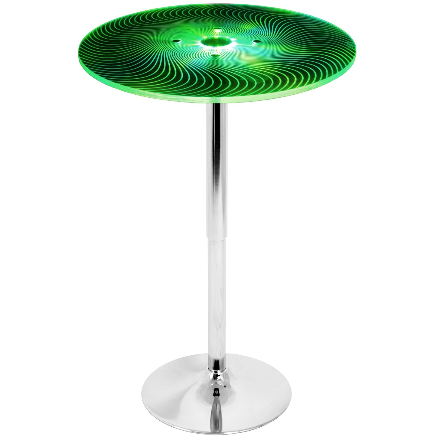 Spyra Contemporary Light Up Adjustable Bar Table