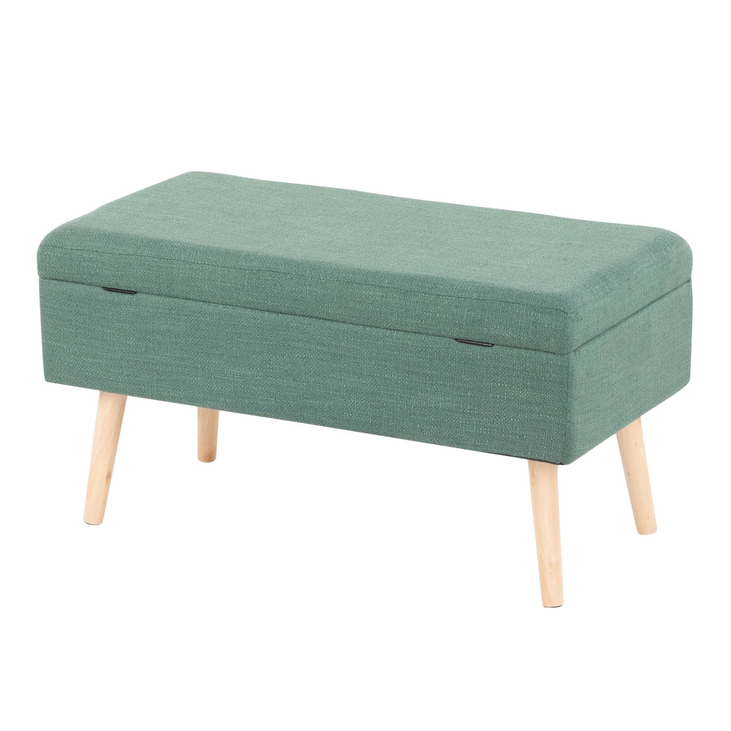 Majestic Office Furniture Contemporary Bench in Natural Wood and Beige Fabric