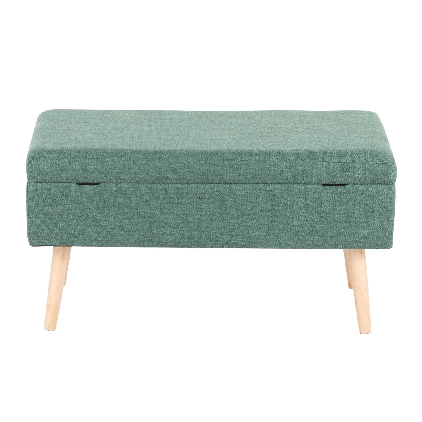 Majestic Office Furniture Contemporary Bench in Natural Wood and Beige Fabric