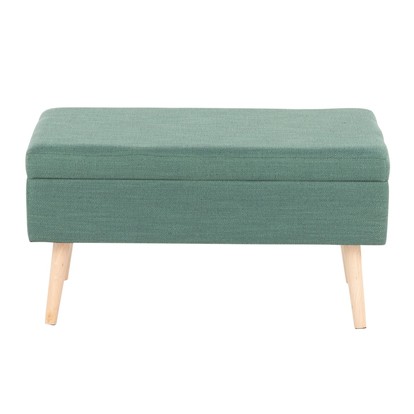 Majestic Office Furniture Contemporary Bench in Natural Wood and Beige Fabric