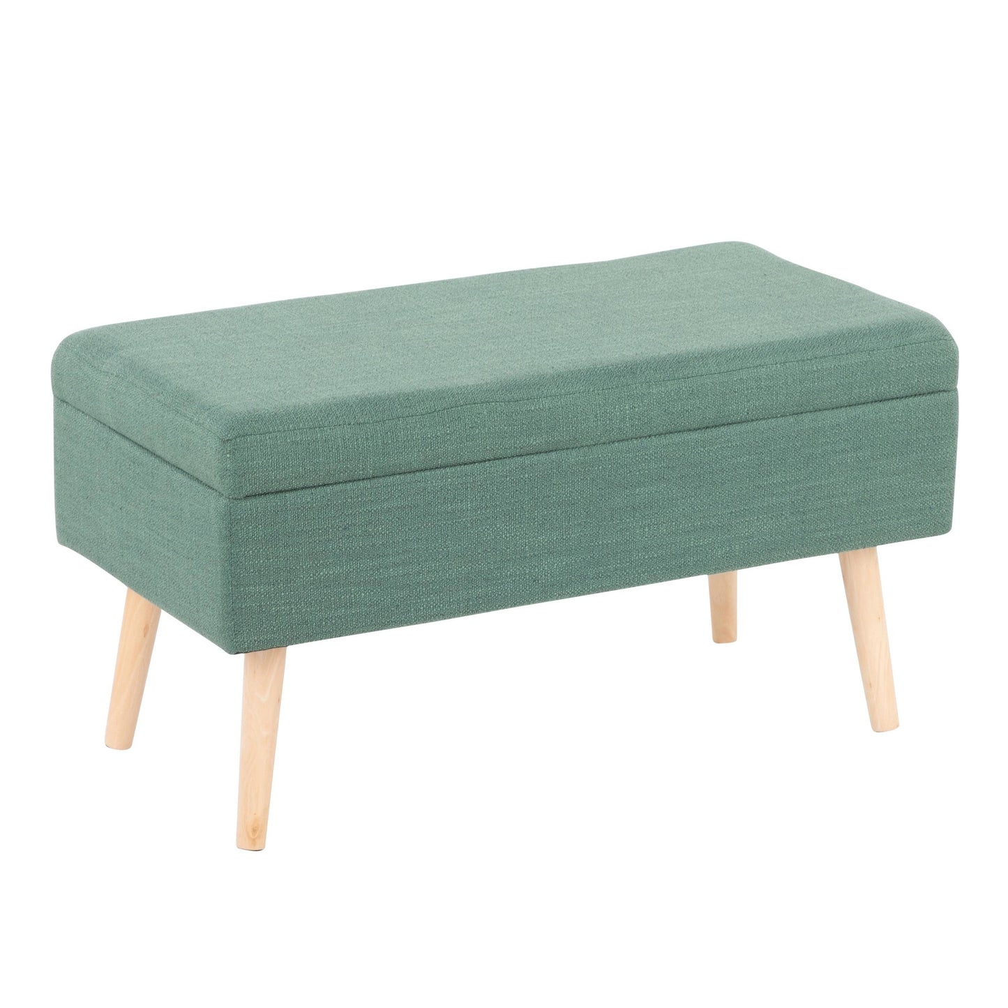 Majestic Office Furniture Contemporary Bench in Natural Wood and Beige Fabric
