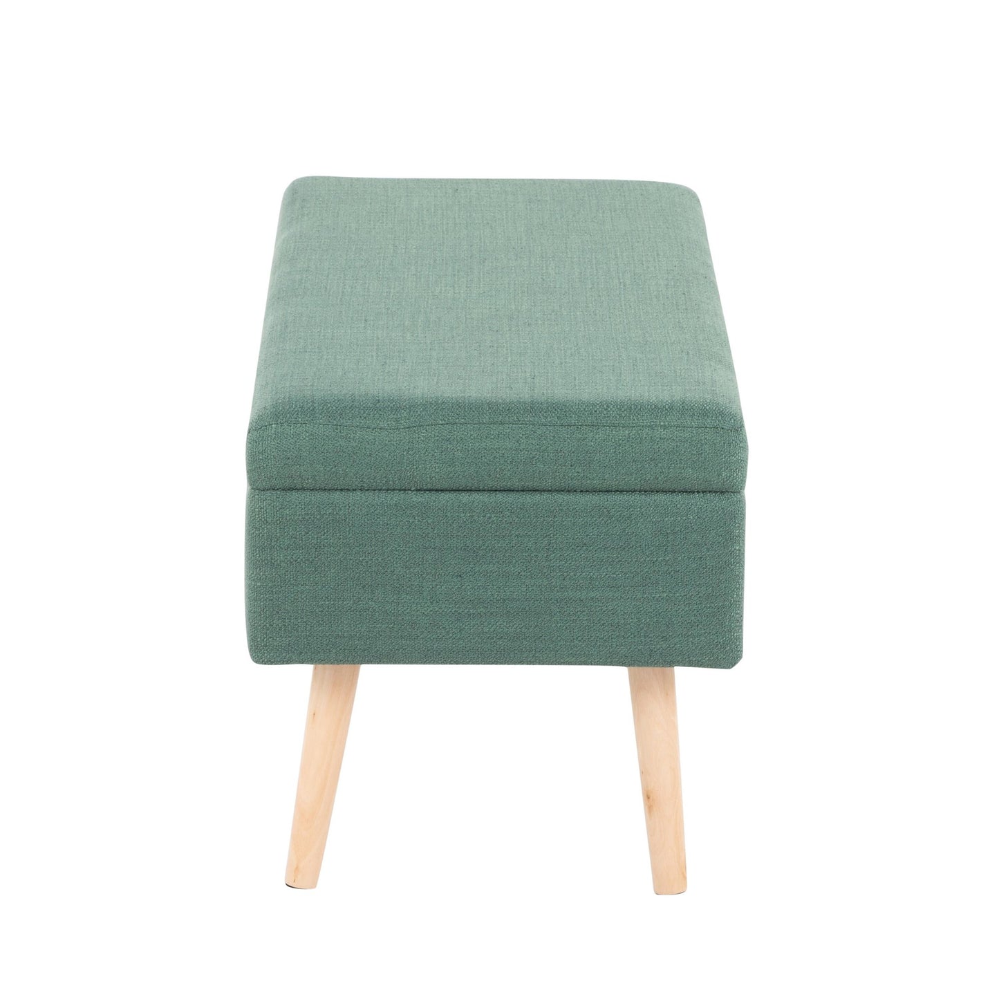 Majestic Office Furniture Contemporary Bench in Natural Wood and Beige Fabric