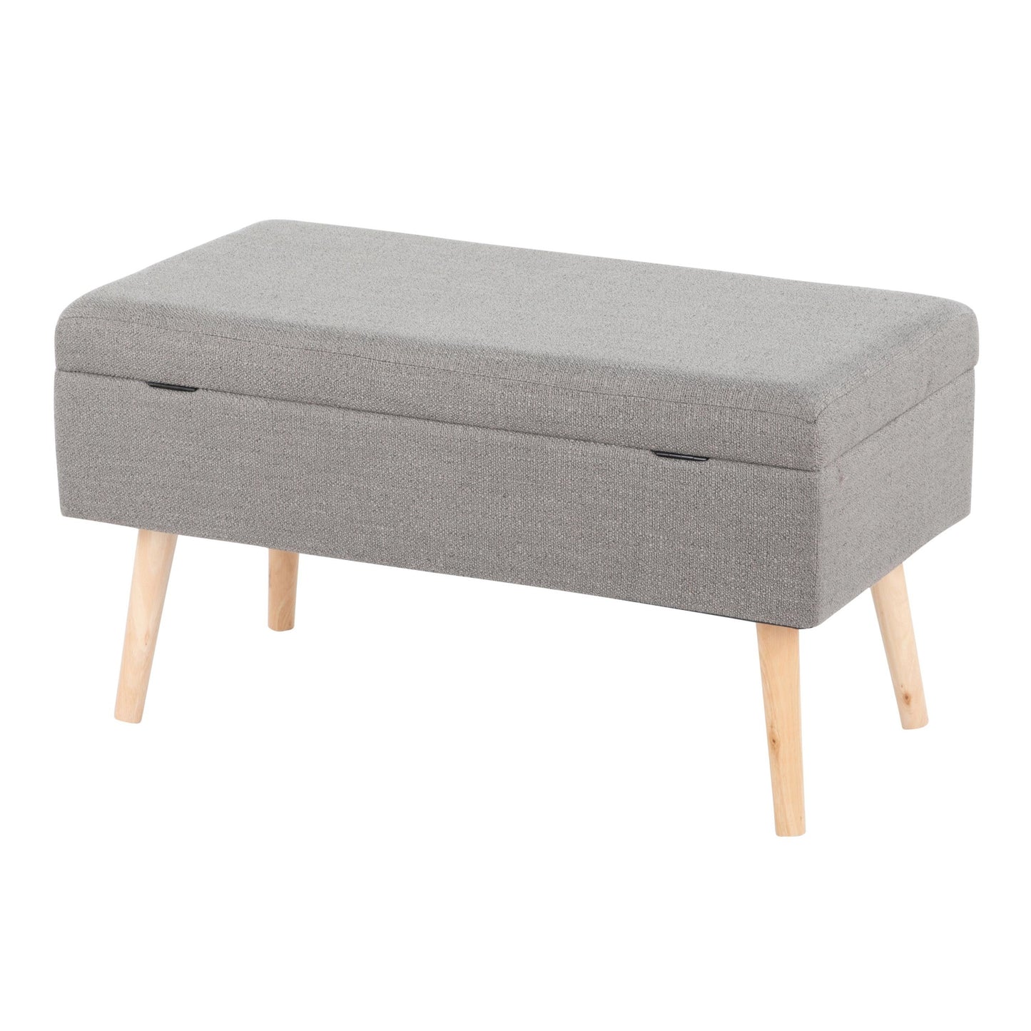 Majestic Office Furniture Contemporary Bench in Natural Wood and Beige Fabric