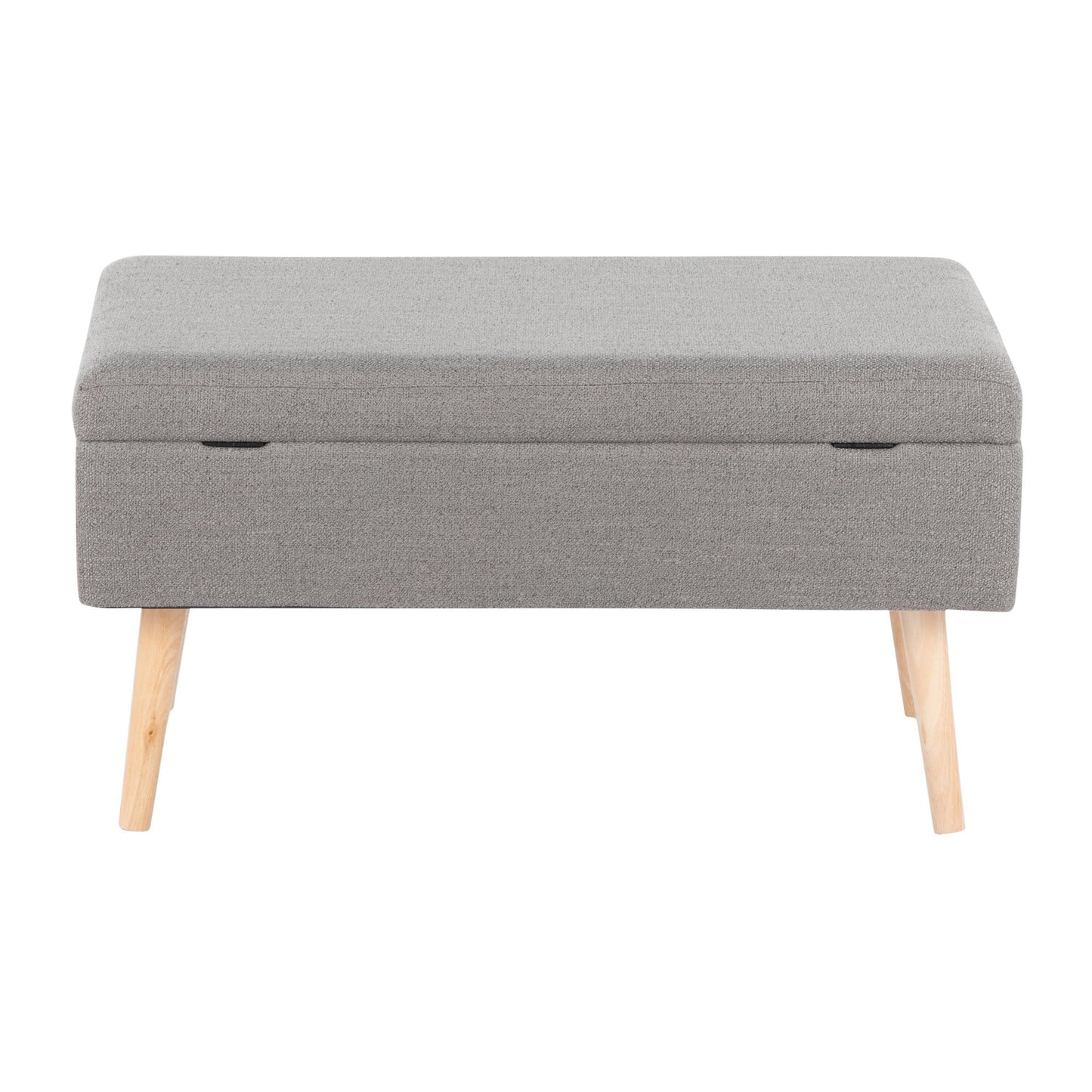 Majestic Office Furniture Contemporary Bench in Natural Wood and Beige Fabric