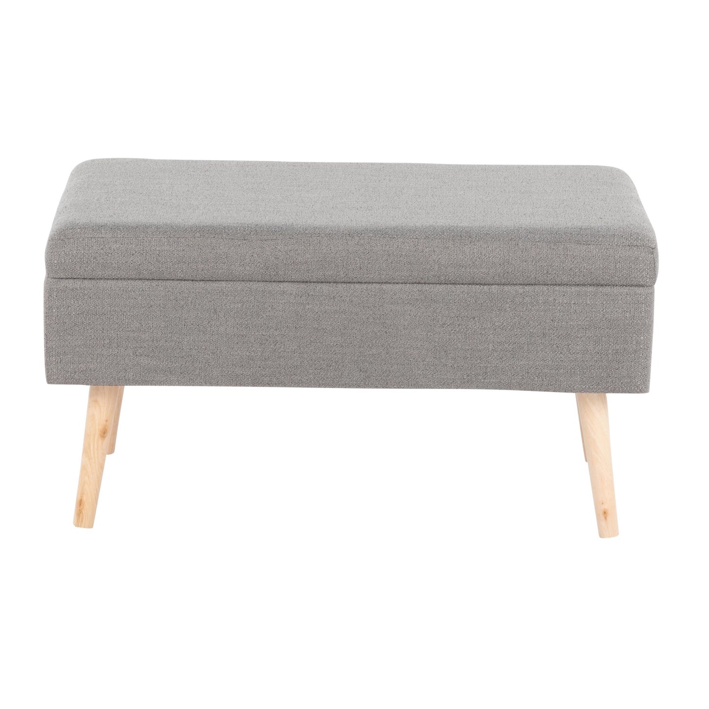 Majestic Office Furniture Contemporary Bench in Natural Wood and Beige Fabric