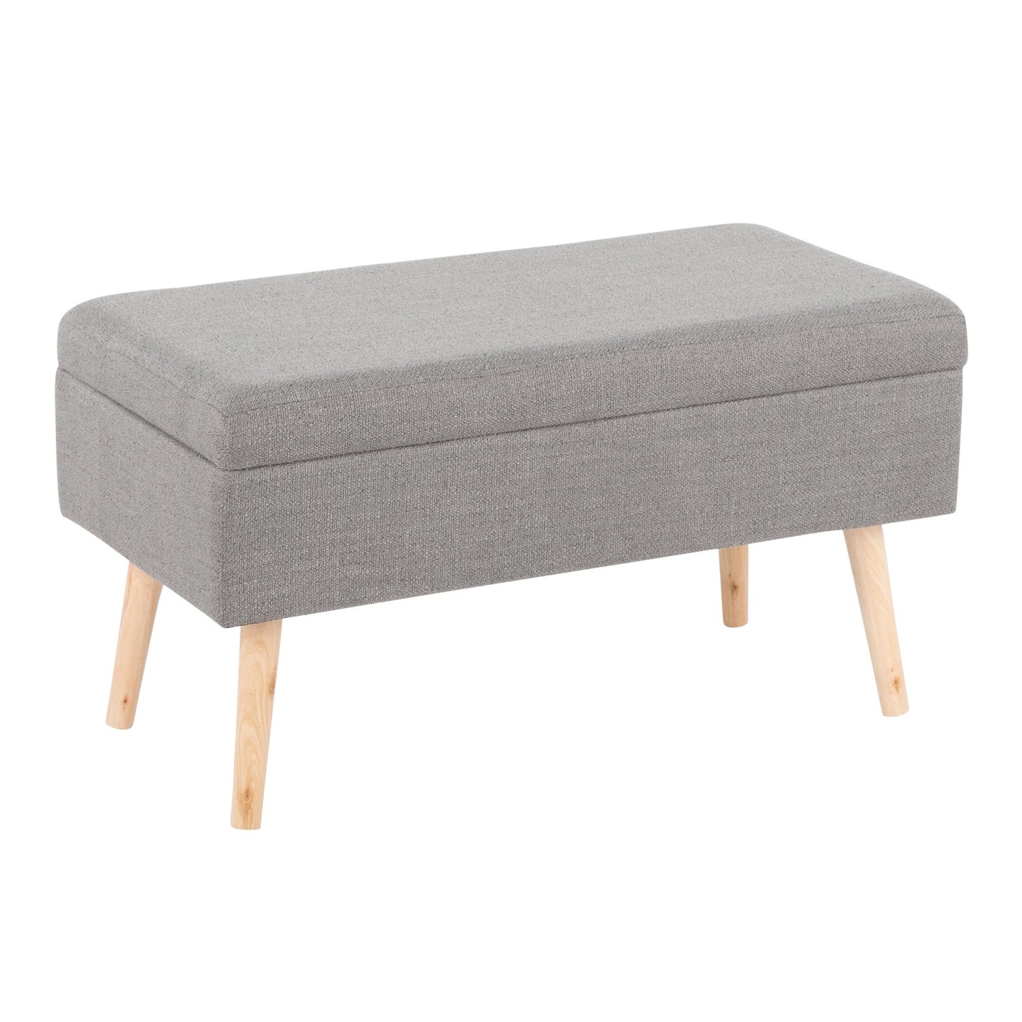 Majestic Office Furniture Contemporary Bench in Natural Wood and Beige Fabric