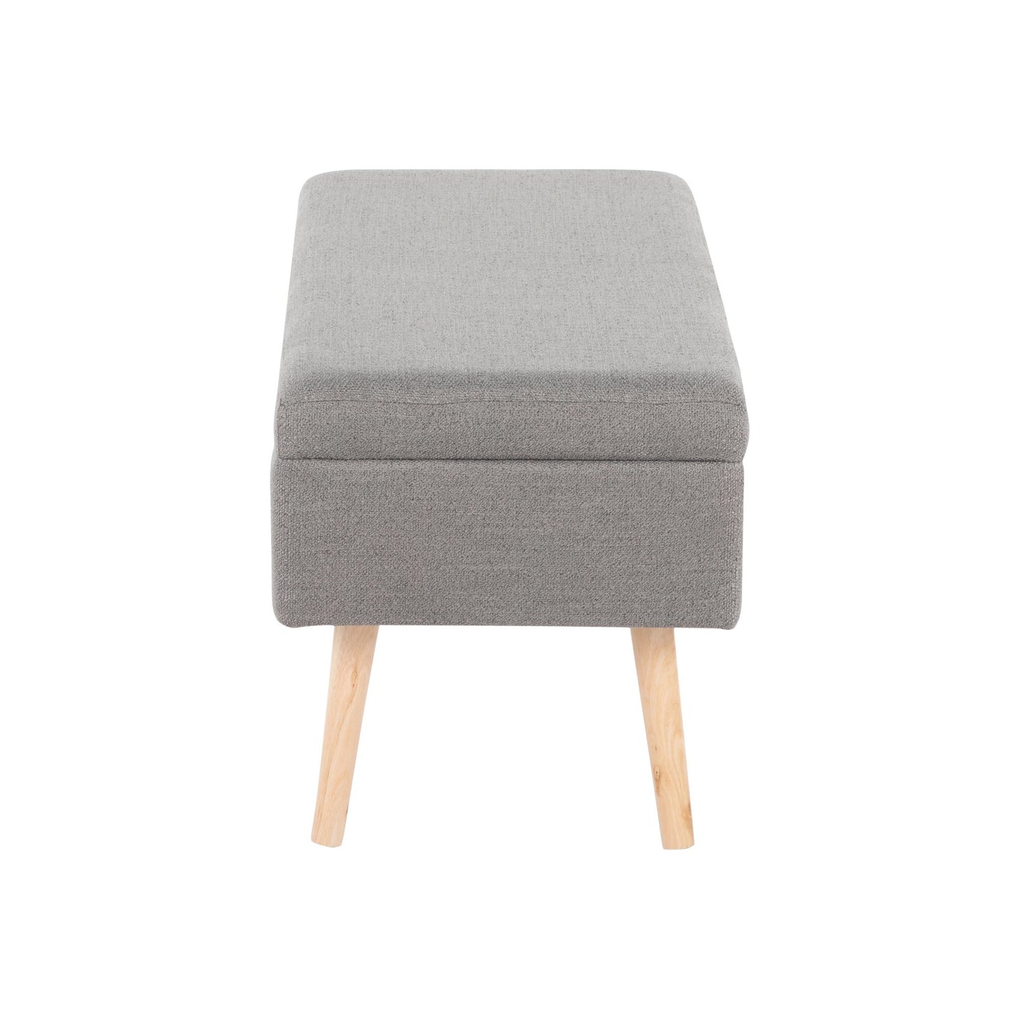 Majestic Office Furniture Contemporary Bench in Natural Wood and Beige Fabric