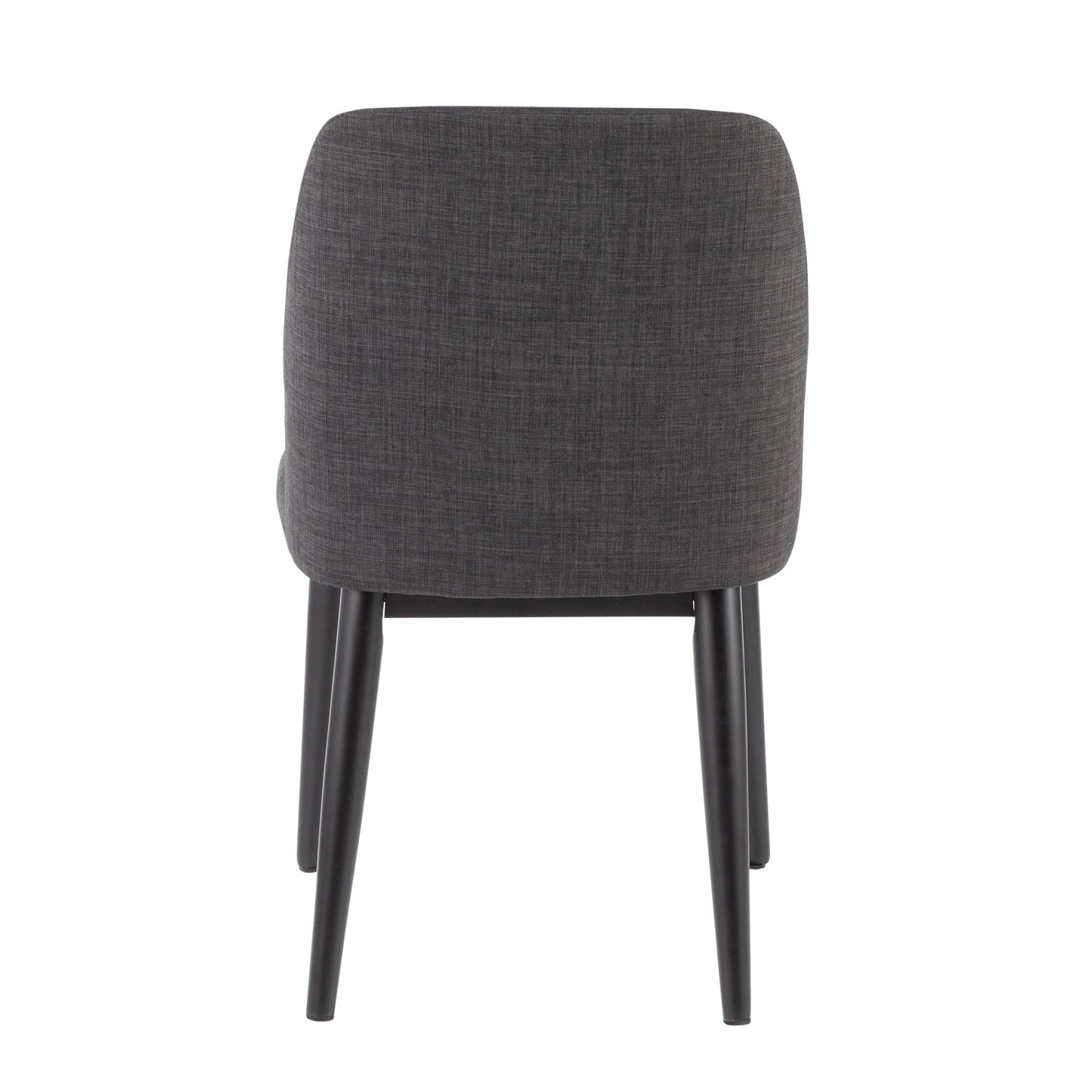Tintori Contemporary Dining Chair in Charcoal Fabric - Set of 2