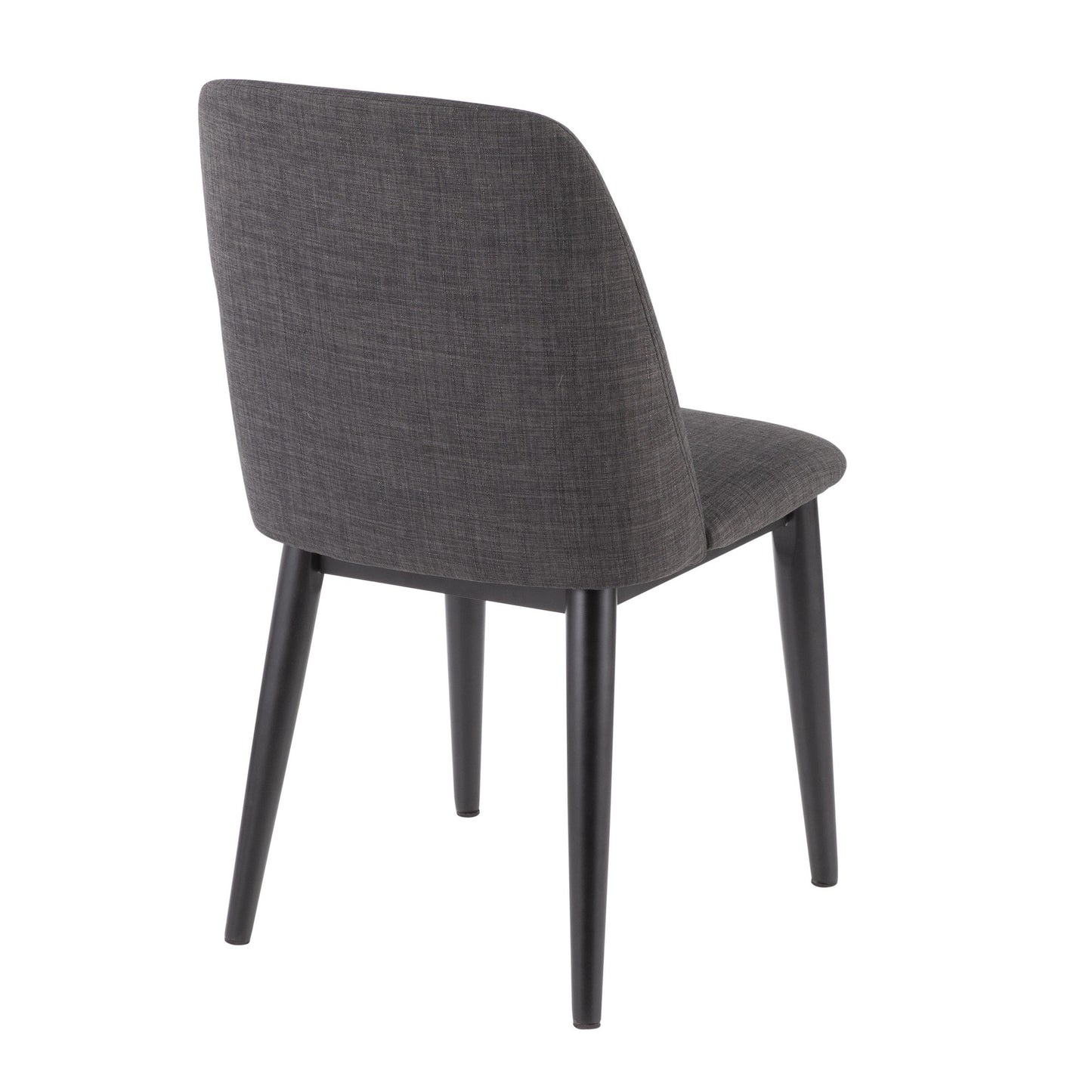 Tintori Contemporary Dining Chair in Charcoal Fabric - Set of 2