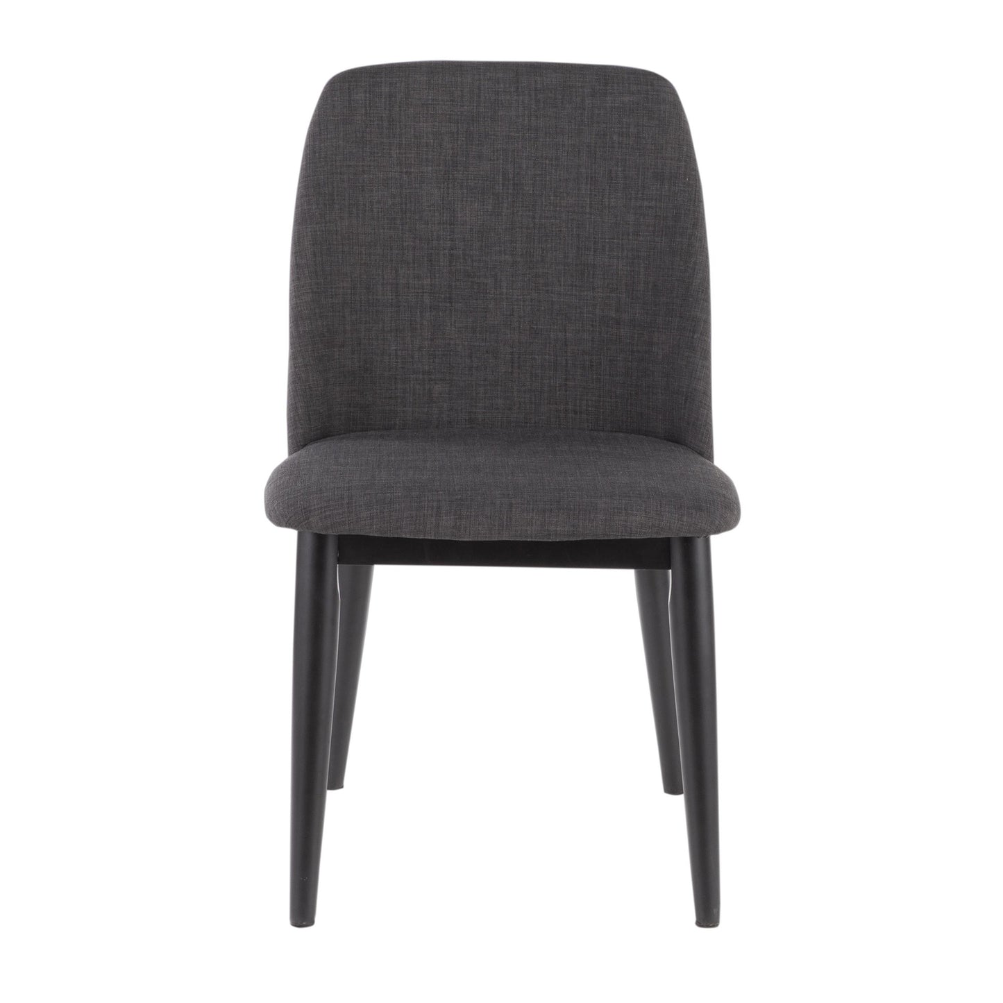 Tintori Contemporary Dining Chair in Charcoal Fabric - Set of 2