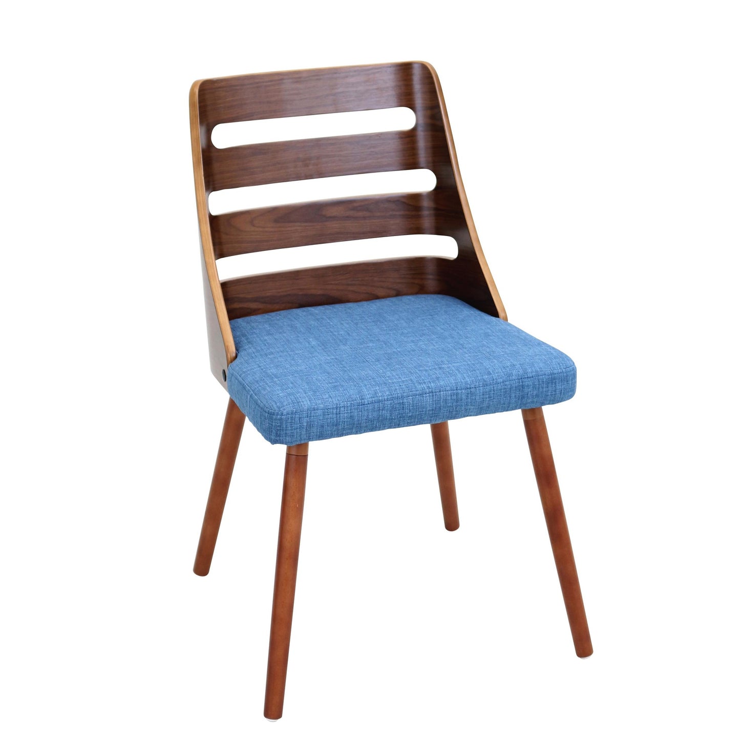 Majestic Office Furniture Mid-Century Modern Dining/accent Chair in Natural Wood with Cream Fabric