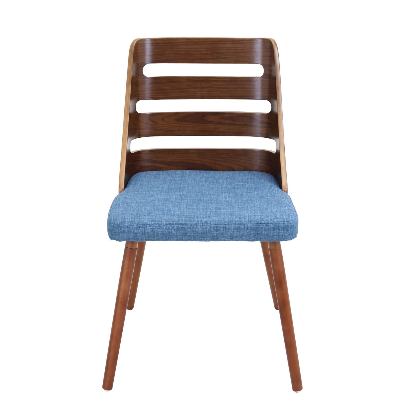Majestic Office Furniture Mid-Century Modern Dining/accent Chair in Natural Wood with Cream Fabric