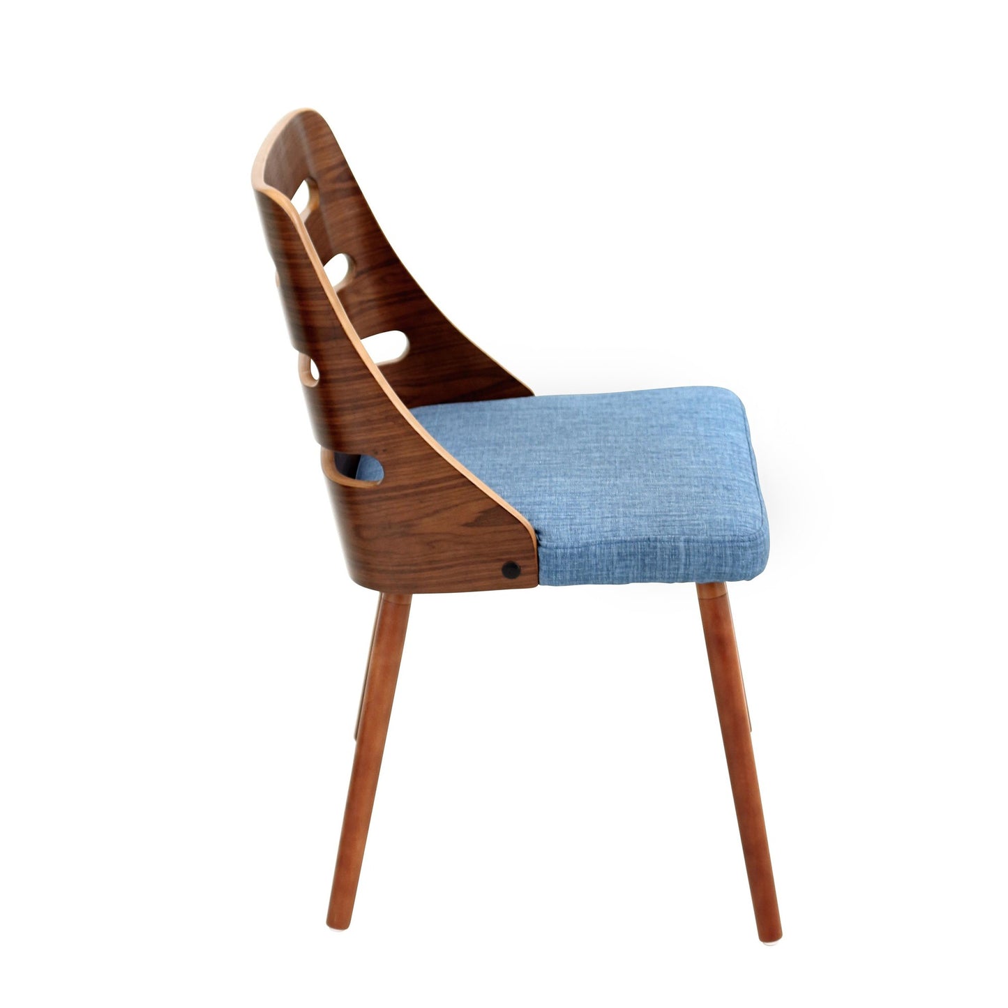 Majestic Office Furniture Mid-Century Modern Dining/accent Chair in Natural Wood with Cream Fabric