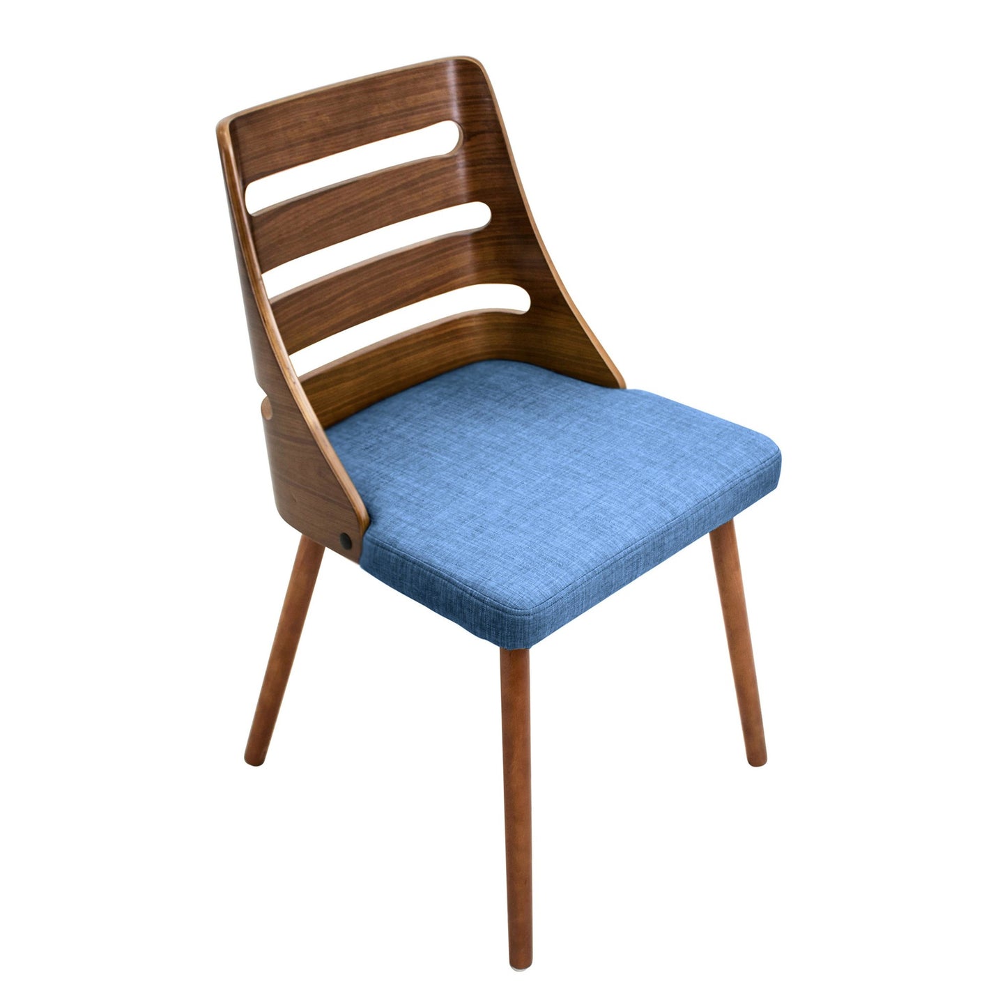 Majestic Office Furniture Mid-Century Modern Dining/accent Chair in Natural Wood with Cream Fabric