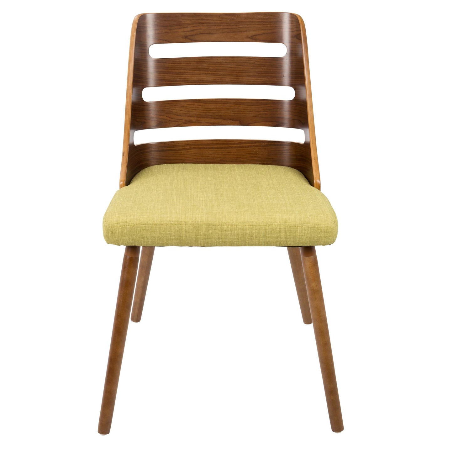 Majestic Office Furniture Mid-Century Modern Dining/accent Chair in Natural Wood with Cream Fabric