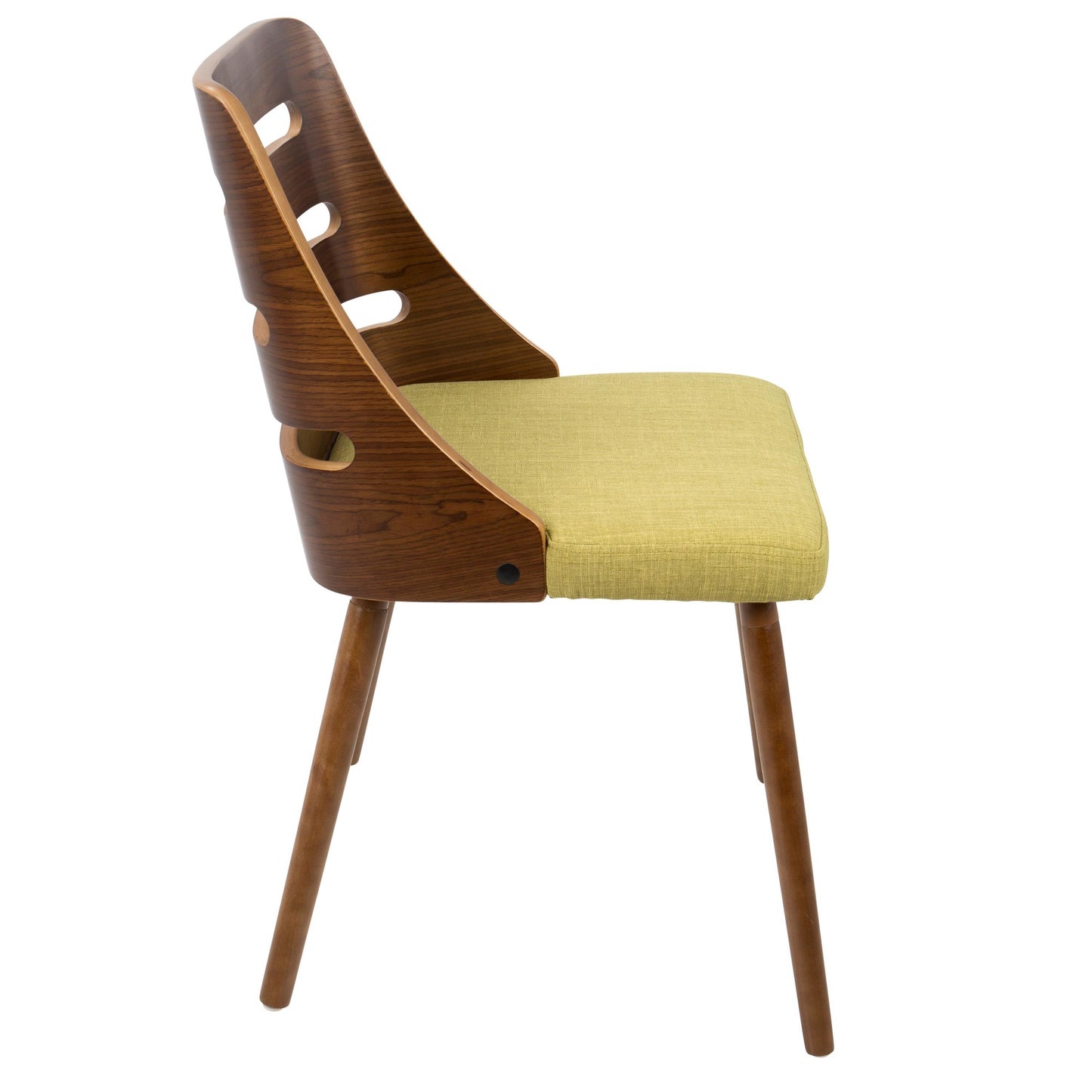 Majestic Office Furniture Mid-Century Modern Dining/accent Chair in Natural Wood with Cream Fabric