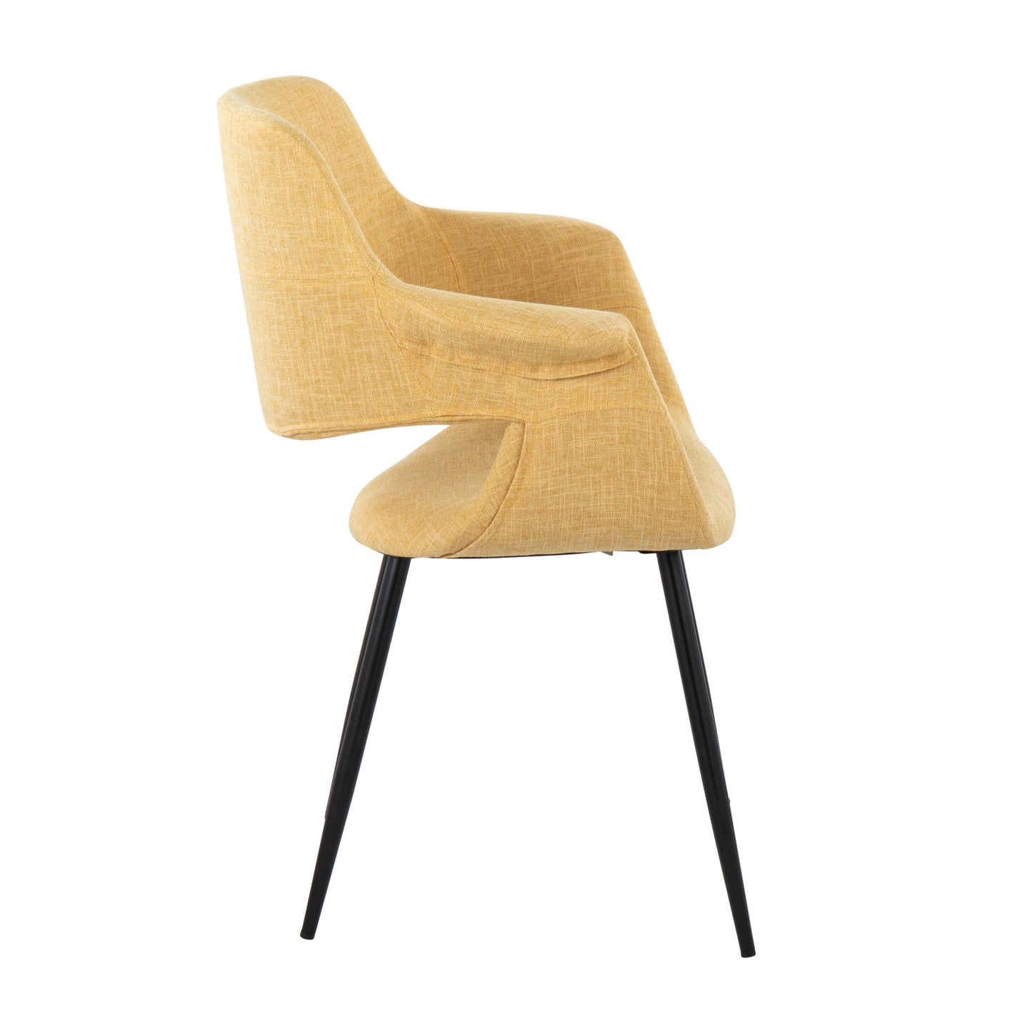 Vintage Flair Glam/Art Deco Chair in Gold Metal and Cream Fabric by Majestic Office Furniture - Set of 2
