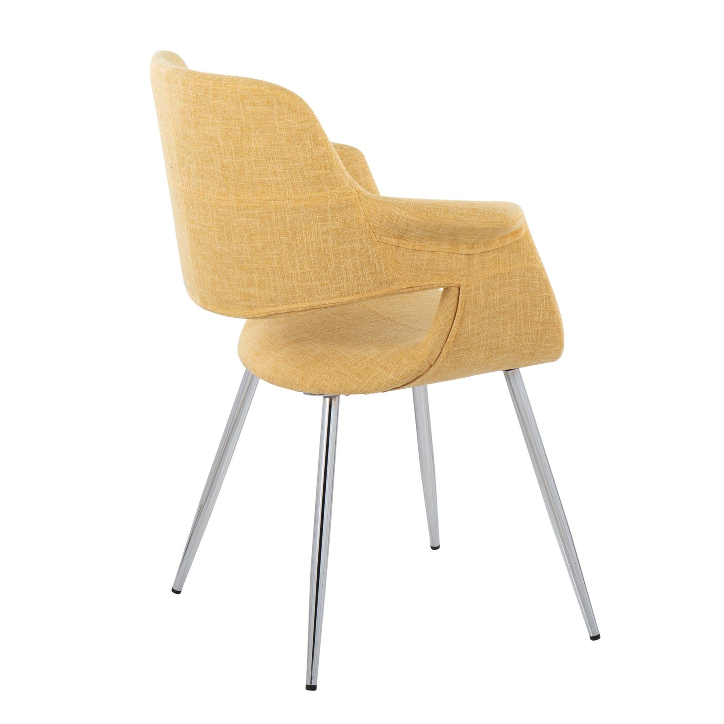 Vintage Flair Glam/Art Deco Chair in Gold Metal and Cream Fabric by Majestic Office Furniture - Set of 2