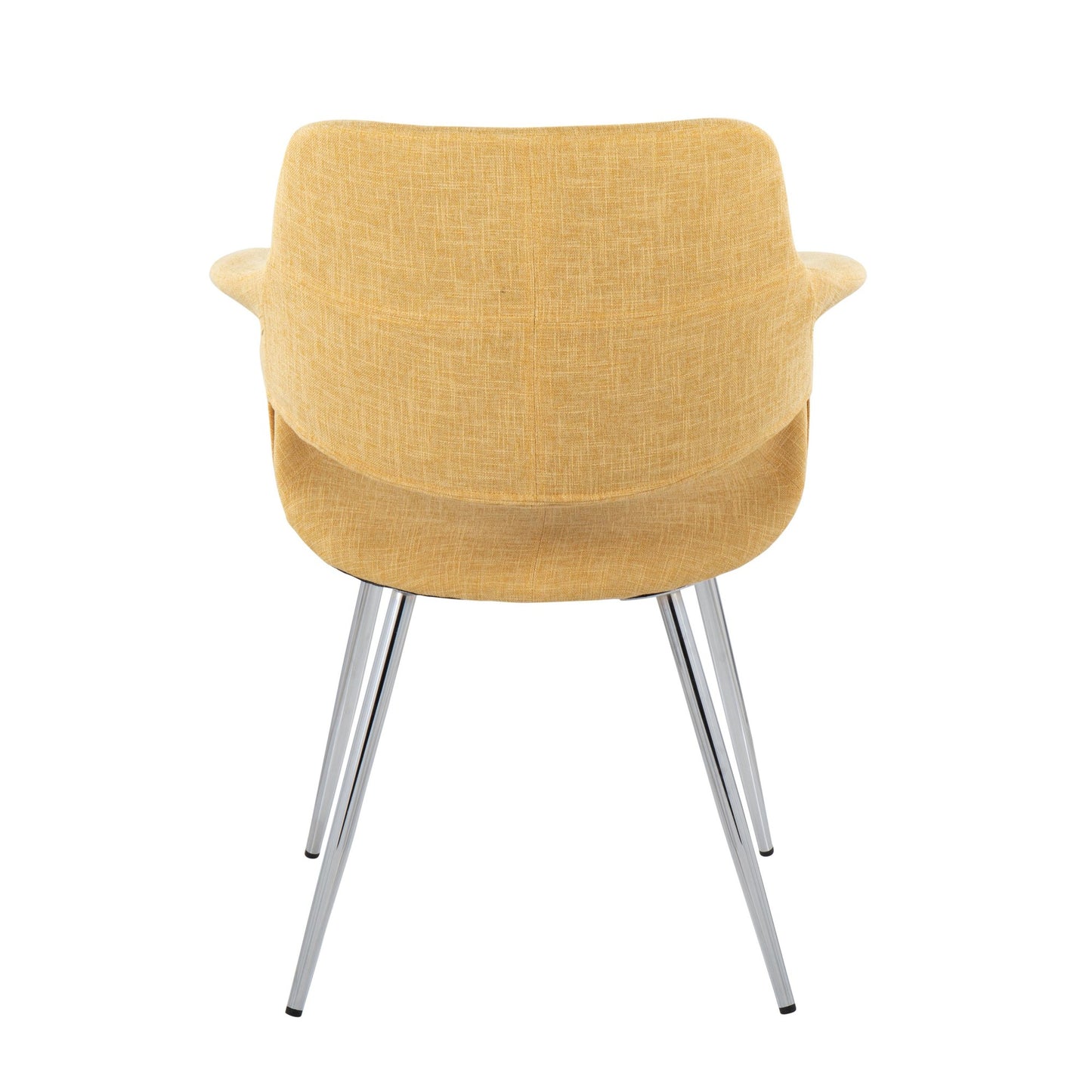 Vintage Flair Glam/Art Deco Chair in Gold Metal and Cream Fabric by Majestic Office Furniture - Set of 2