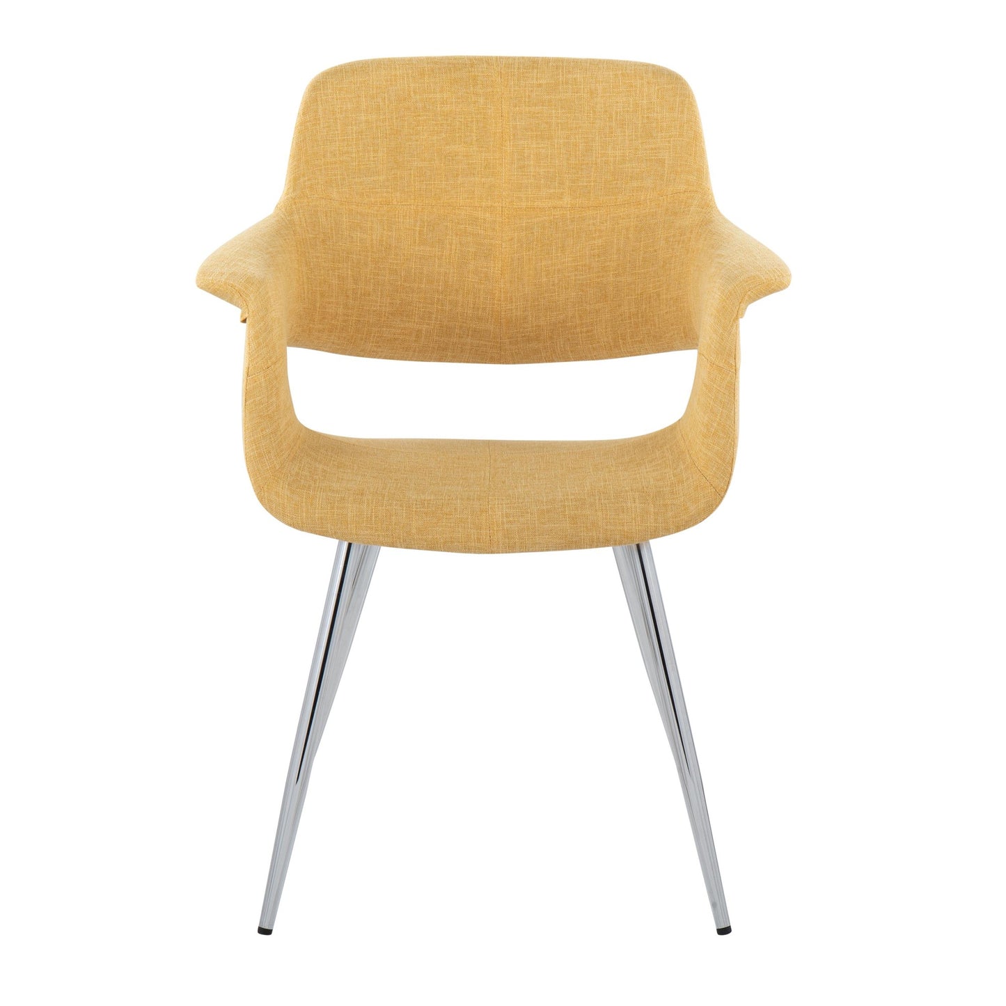 Vintage Flair Glam/Art Deco Chair in Gold Metal and Cream Fabric by Majestic Office Furniture - Set of 2