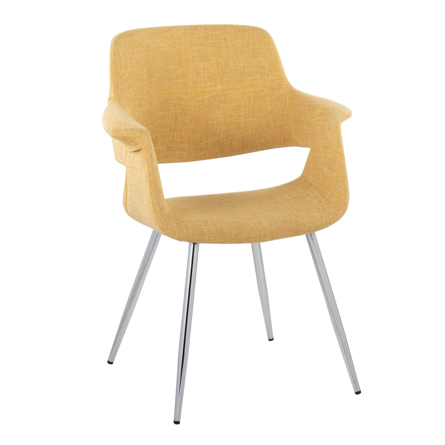 Vintage Flair Glam/Art Deco Chair in Gold Metal and Cream Fabric by Majestic Office Furniture - Set of 2