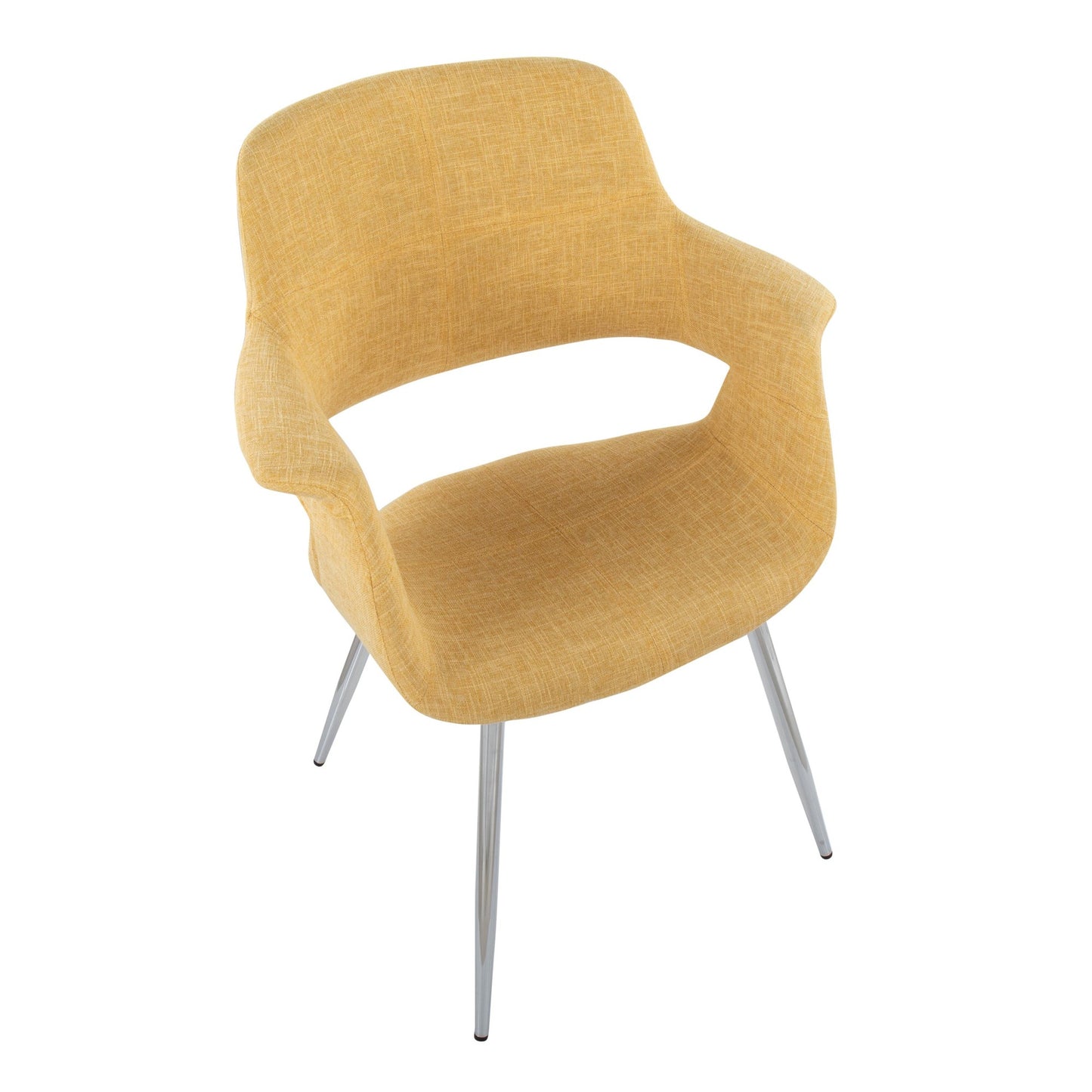 Vintage Flair Glam/Art Deco Chair in Gold Metal and Cream Fabric by Majestic Office Furniture - Set of 2