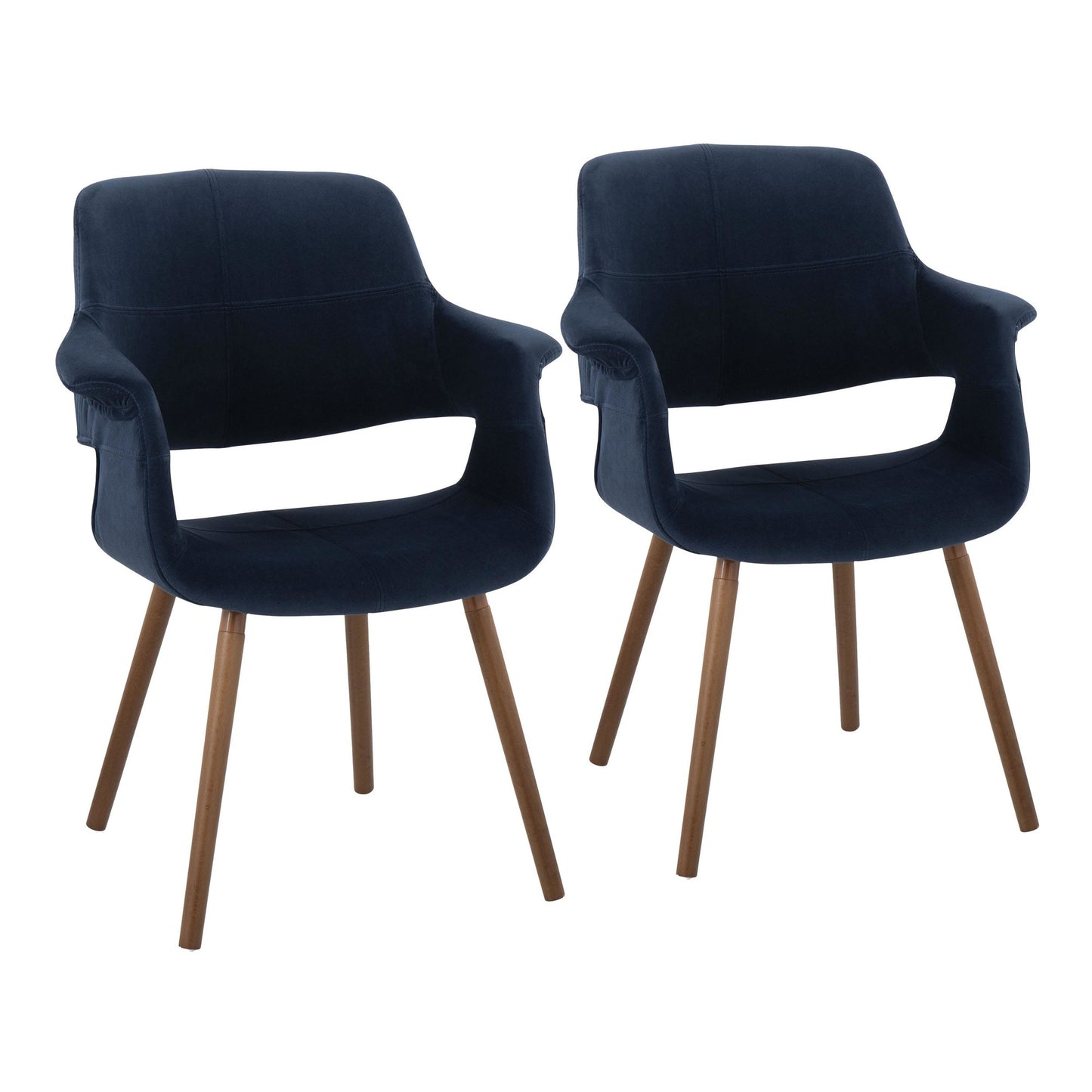 Vintage Flair Glam/Art Deco Chair in Gold Metal and Cream Fabric by Majestic Office Furniture - Set of 2