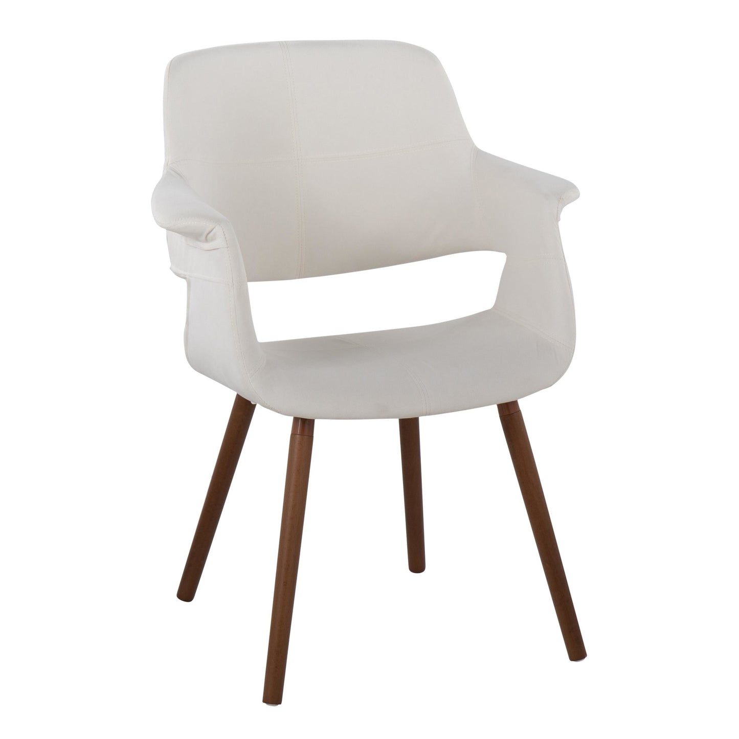 Vintage Flair Glam/Art Deco Chair in Gold Metal and Cream Fabric by Majestic Office Furniture - Set of 2