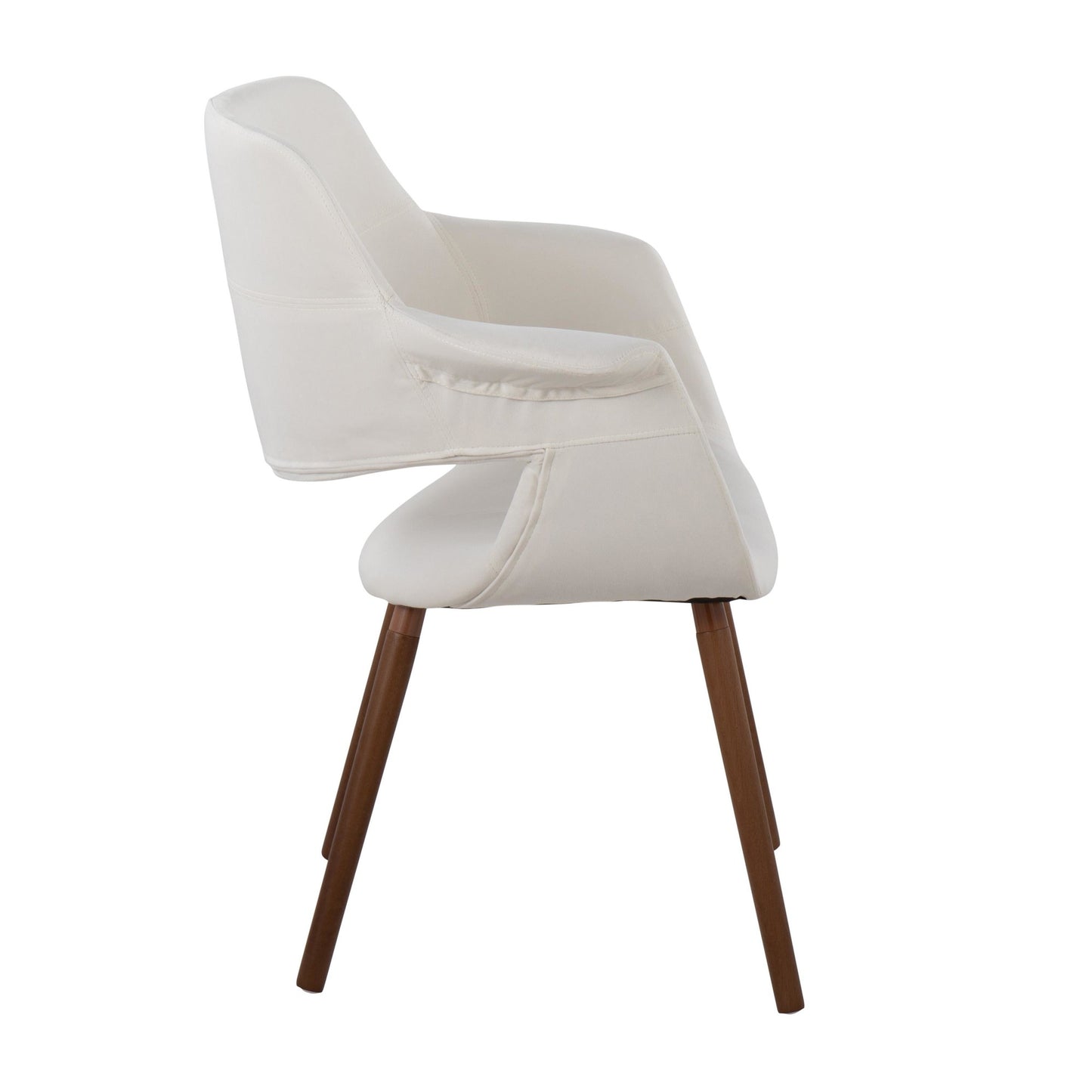 Vintage Flair Glam/Art Deco Chair in Gold Metal and Cream Fabric by Majestic Office Furniture - Set of 2