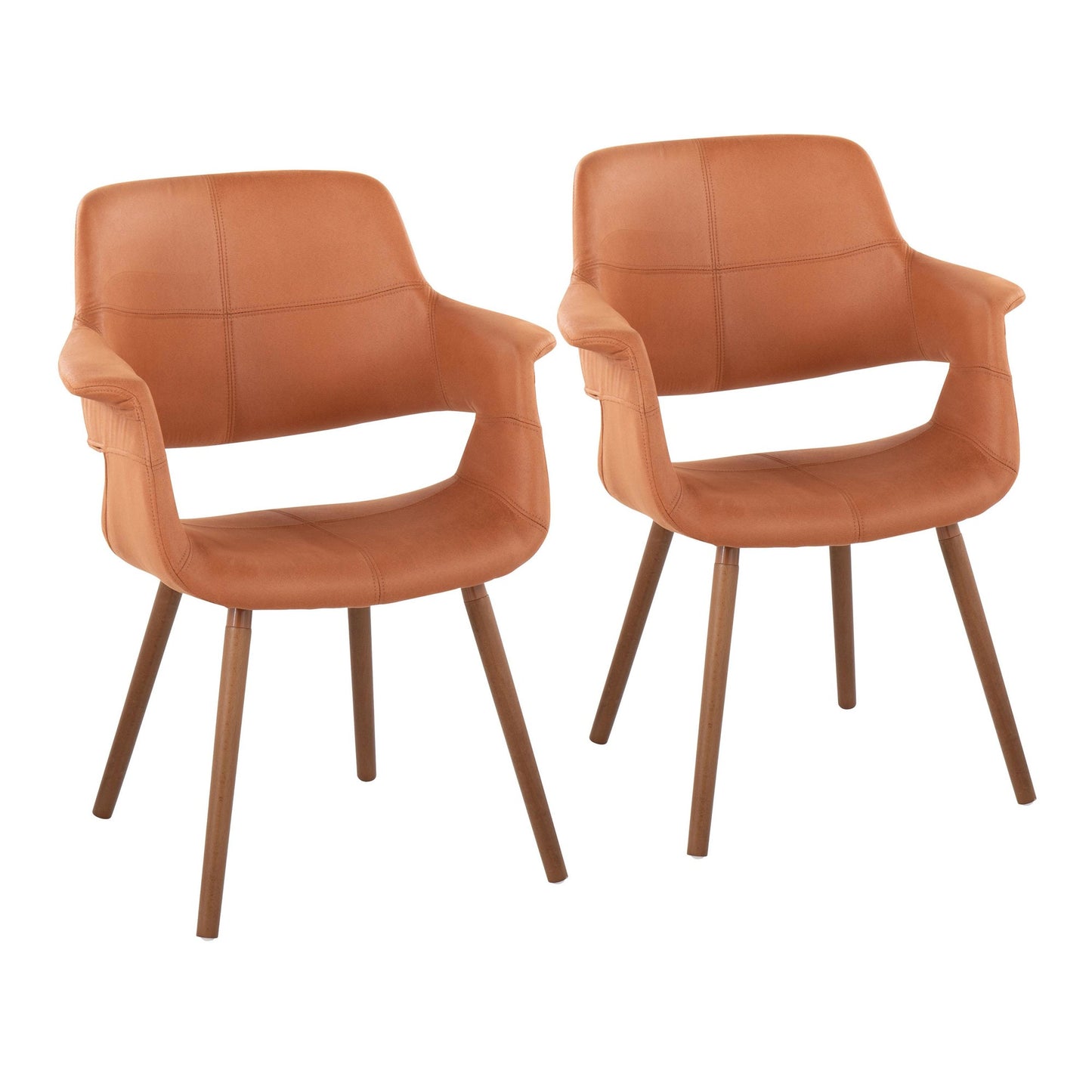 Vintage Flair Glam/Art Deco Chair in Gold Metal and Cream Fabric by Majestic Office Furniture - Set of 2