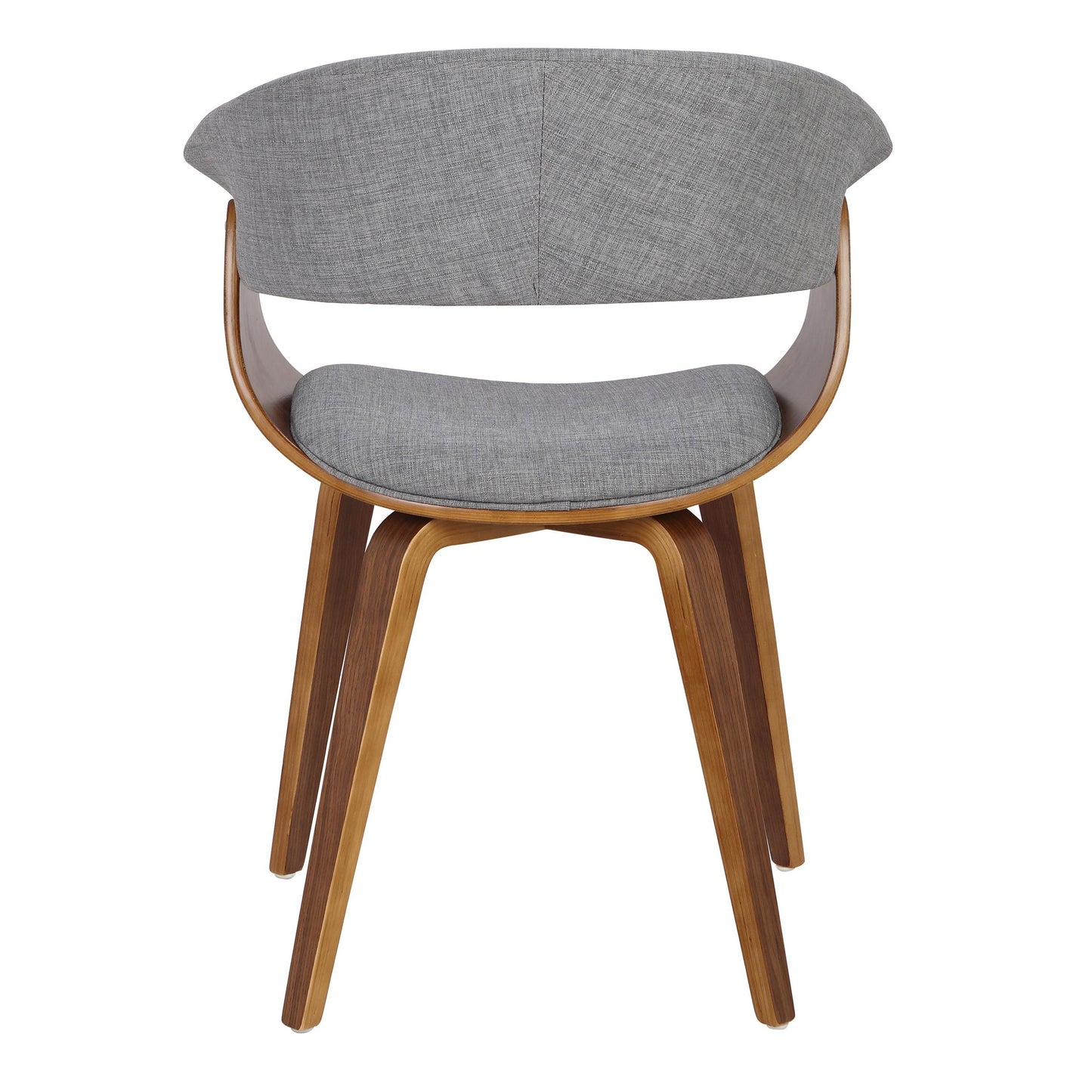 Vintage Mod Mid-Century Modern Dining/accent Chair in Walnut Wood and Blue Fabric by Majestic Office Furniture - Set of 2